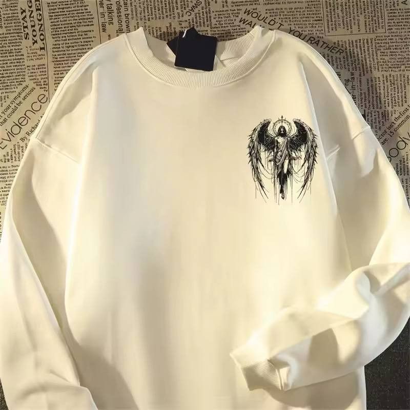 Japanese Brand × Vintage gothic sweatshirt with angel wings print Size US XL / EU 56 / 4 - 2 Thumbnail