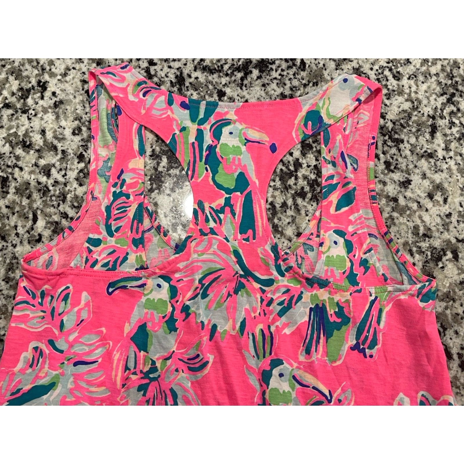 Lilly Pulitzer Lilly Pulitzer Tank Pink Toucan Animal Print Cotton Knit XS Women's Size XS / US 0-2 / IT 36-38 - 7 Thumbnail