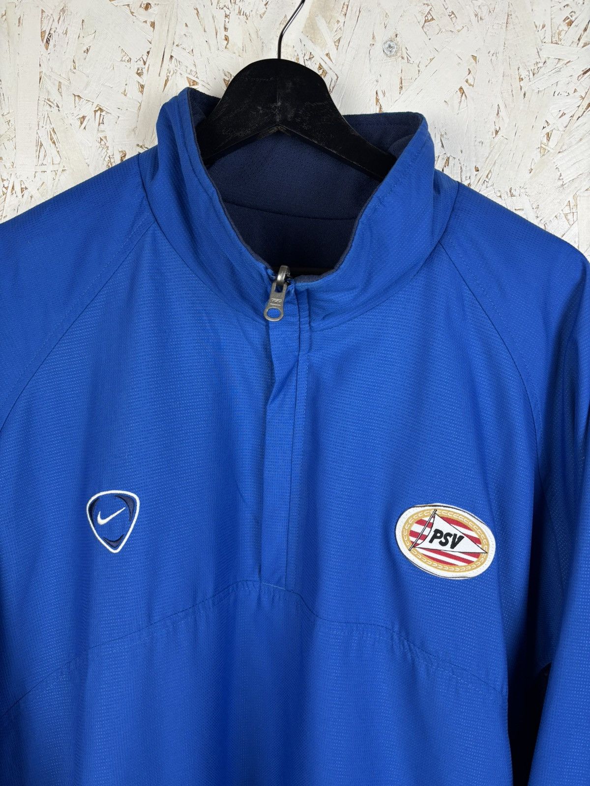 Nike 00s Nike PSV Eindhoven Philips Custom Fanwear Jacket Blue Size US XXL / EU 58 / 5 - 2 Thumbnail