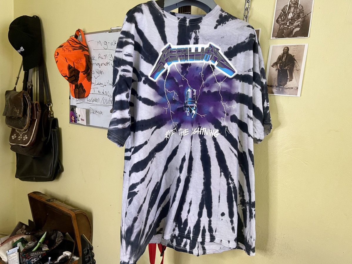 Metallica Metallica Ride The Lightening Tie Dye Band Tee T-Shirt Metal Size US XL / EU 56 / 4 - 5 Thumbnail