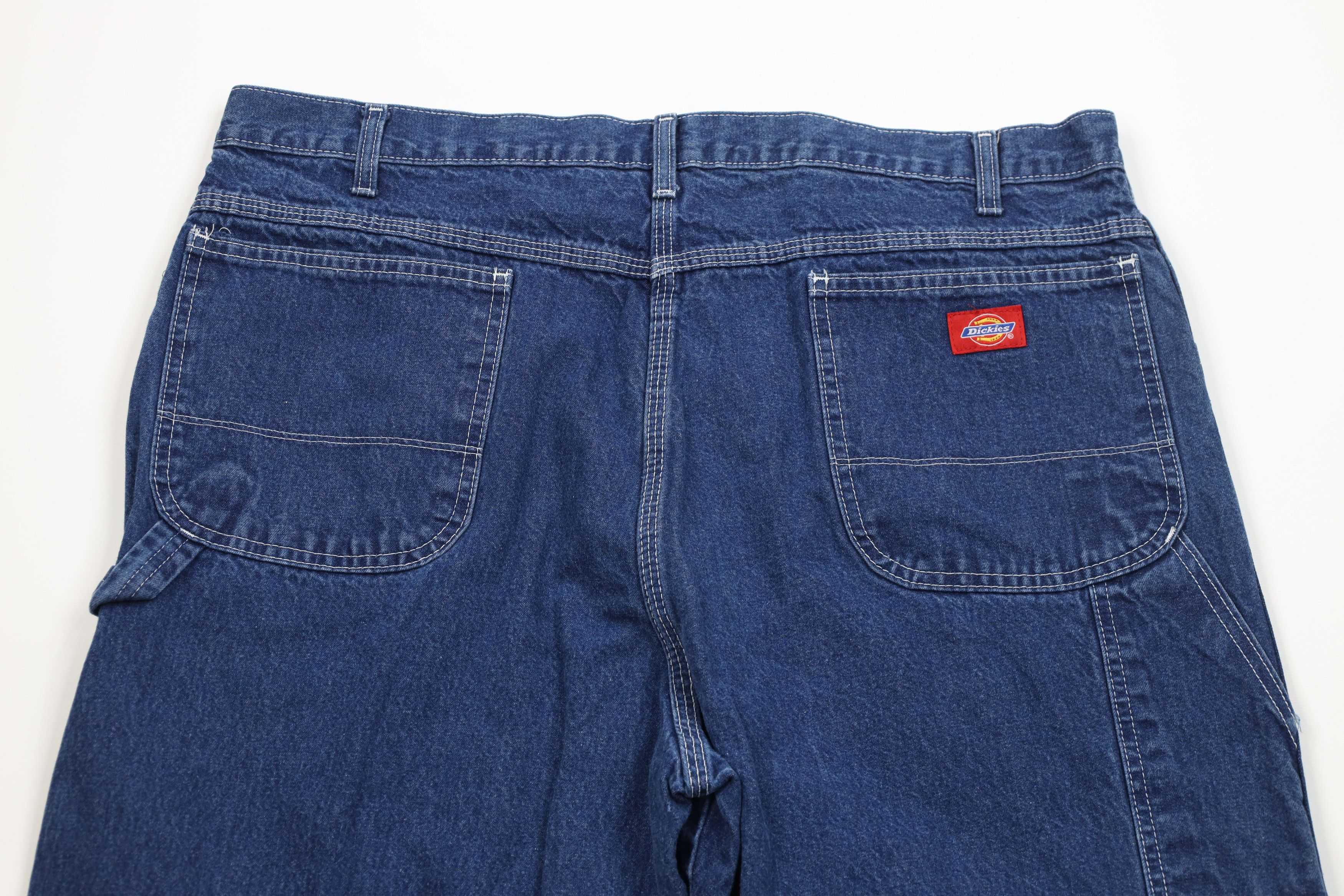 Dickies Vintage 90s Dickies Spell Out Wide Leg Dungaree Denim Jeans Size US 40 / EU 56 - 10 Thumbnail