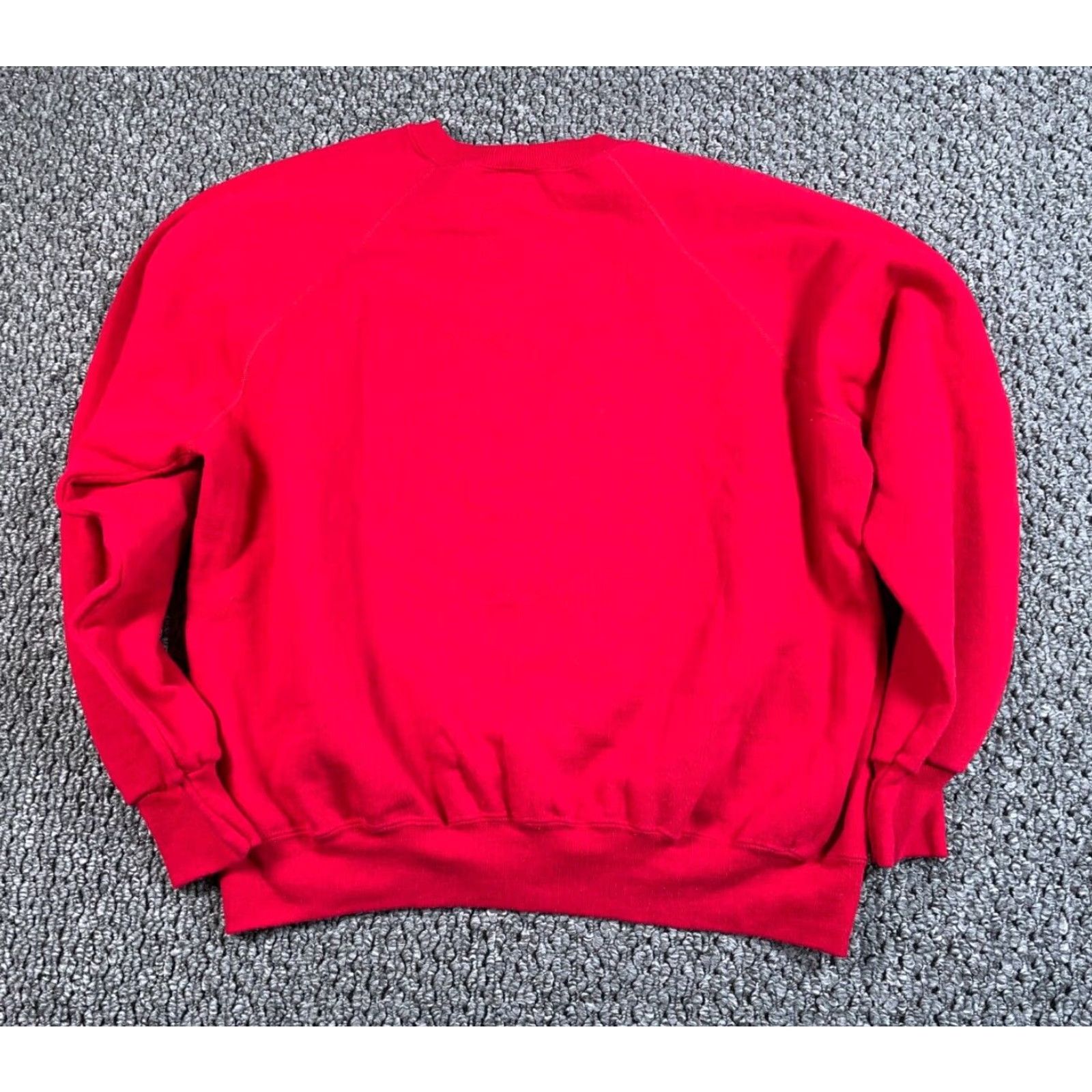 Vintage VINTAGE 80s Christmas Poinsettia Sweatshirt Women's 2X Red Bassett-Walker Tag Pullover Raglan Crew Neck Holiday Size XXL / US 16-18 / IT 52-54 - 2 Thumbnail