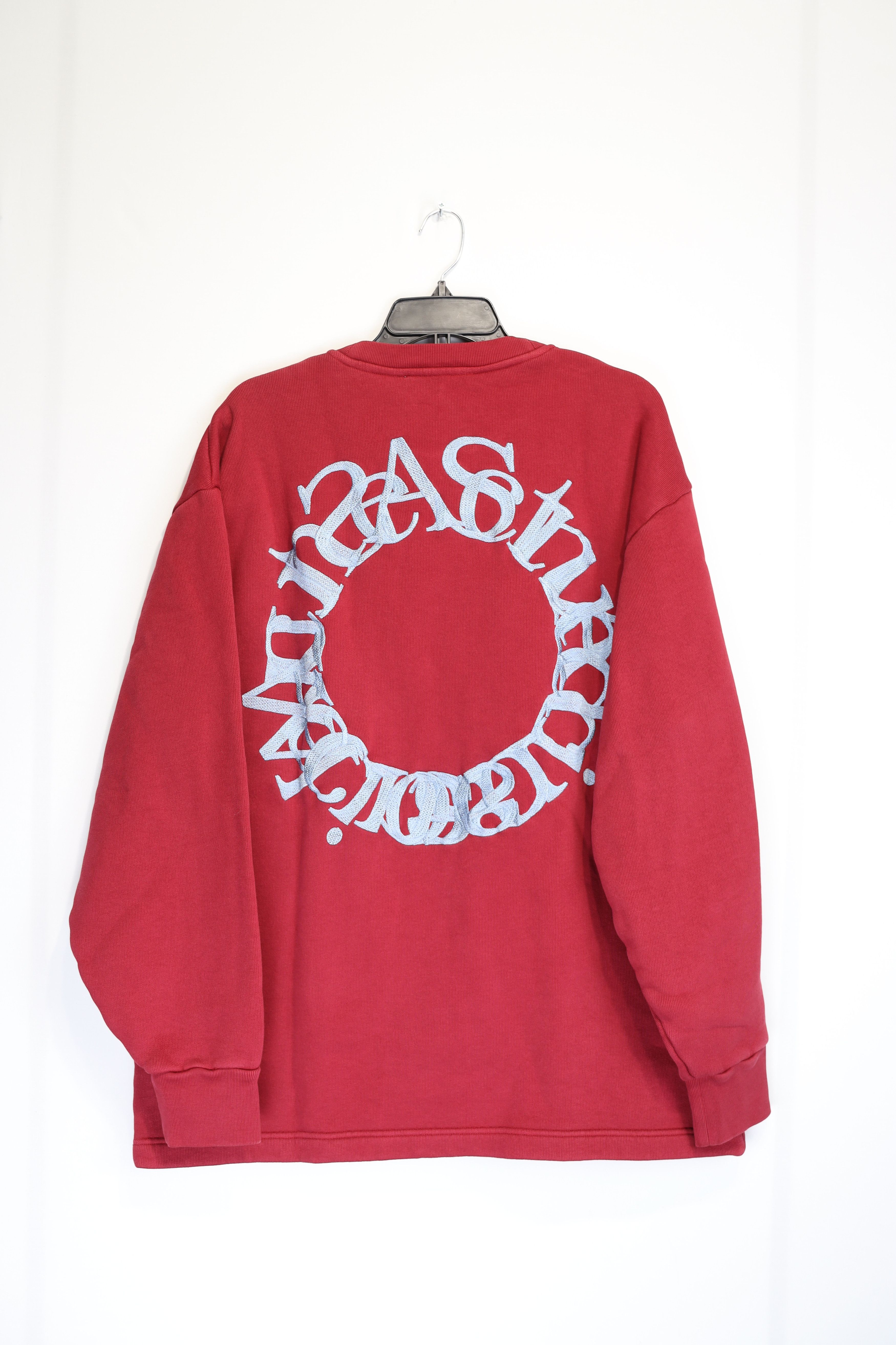 Acne Studios o1rshd1 Finn Back Logo Crewneck Sweater in Burgundy Size US M / EU 48-50 / 2 - 8 Thumbnail
