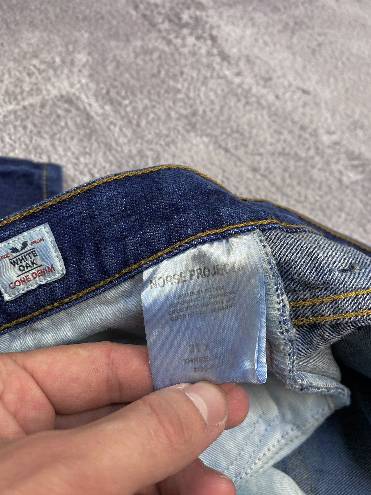 Norse Projects Norse Projects White Oak Cone Denim 3 Selvedge Blue Jeans Size US 31 - 22 Thumbnail