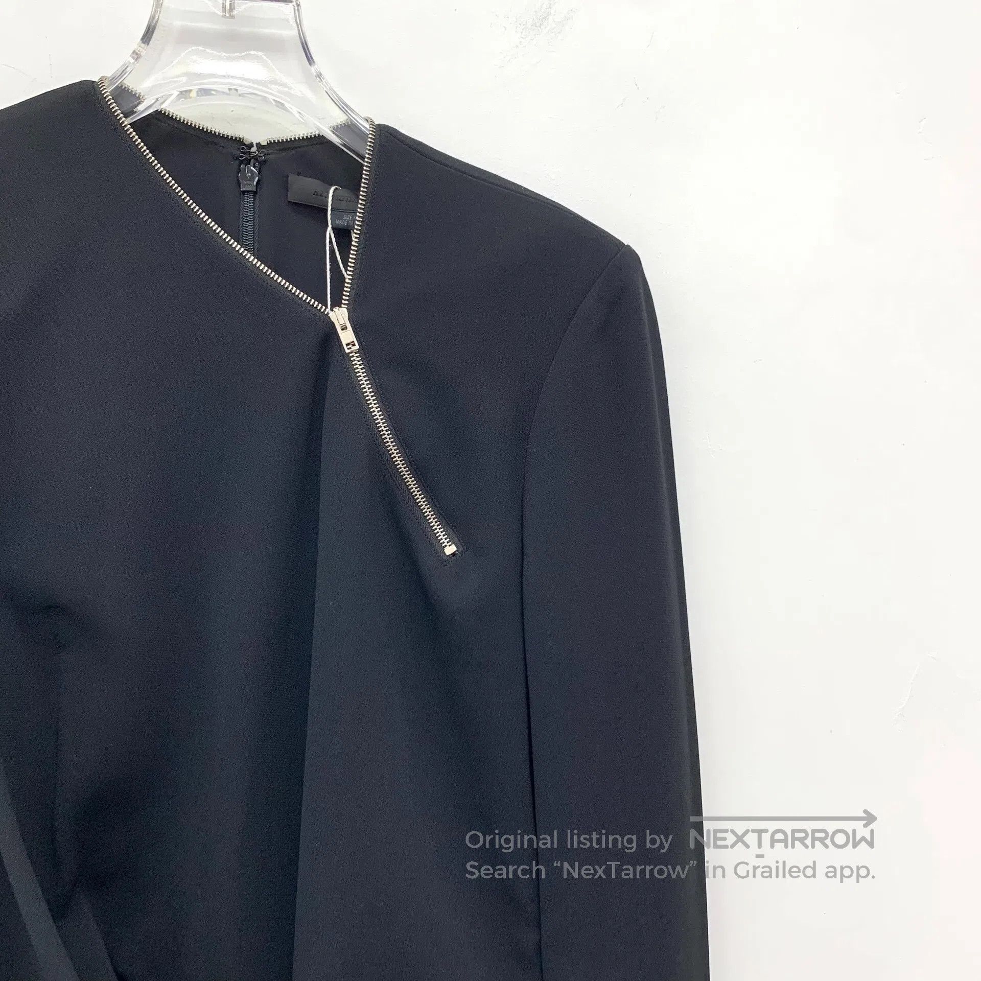 Alexander Wang Alexander Wang Black Zip Design Long Sleeve Dress| Size XS / US 0-2 / IT 36-38 - 3 Thumbnail