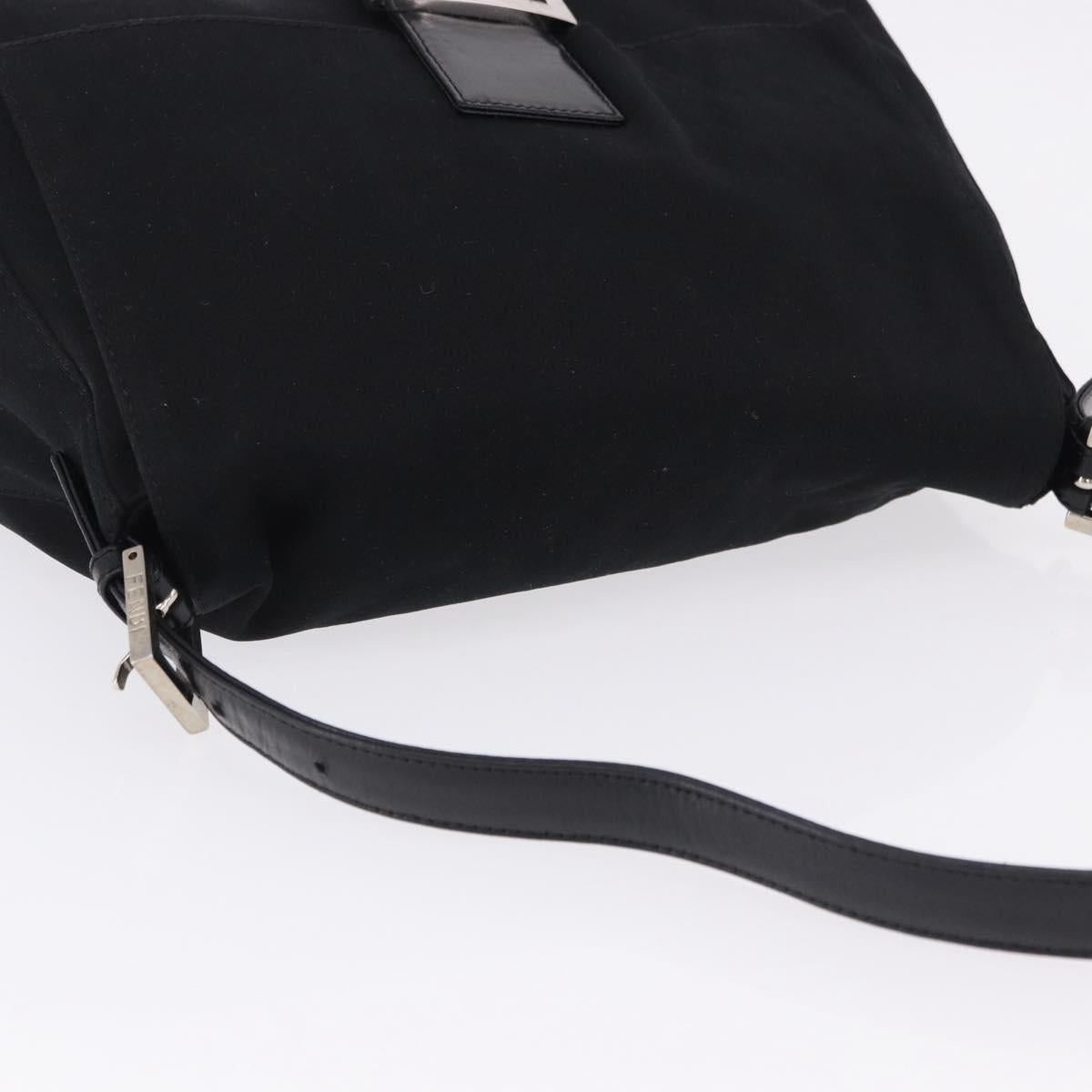 Fendi FENDI Mamma Baguette Shoulder Bag Cotton jersey Black Silver Size ONE SIZE - 6 Thumbnail
