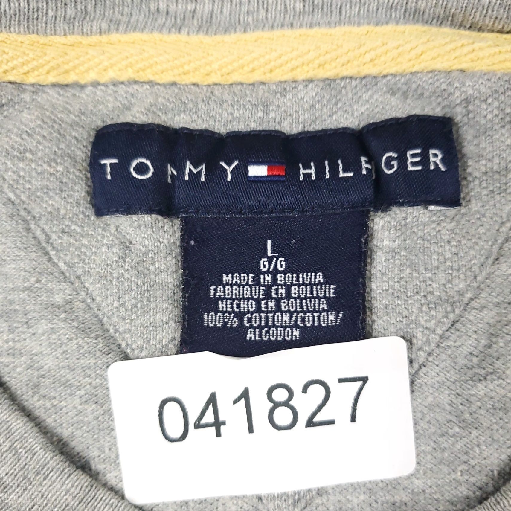Tommy Hilfiger Tommy Hilfiger Shirt Mens Size Large Gray Crew Neck Short Sleeve Cotton Logo Classic American 90s style - Mens Size US L / EU 52-54 / 3 - 8 Thumbnail