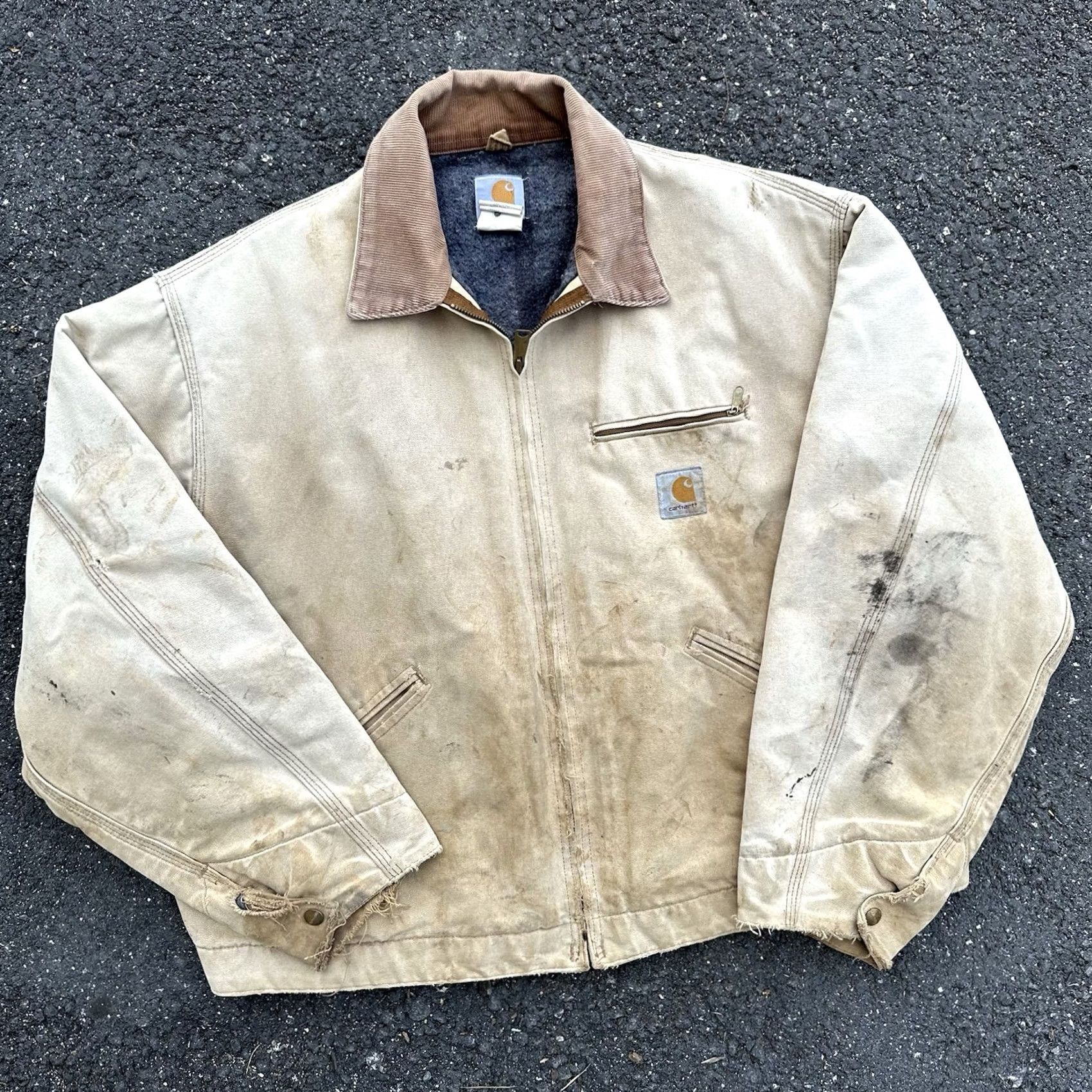 Carhartt VINTAGE Carhartt J01 Detroit Jacket BRN Canvas Zip Lined XL USA Mens Size US XL / EU 56 / 4 - 2 Thumbnail