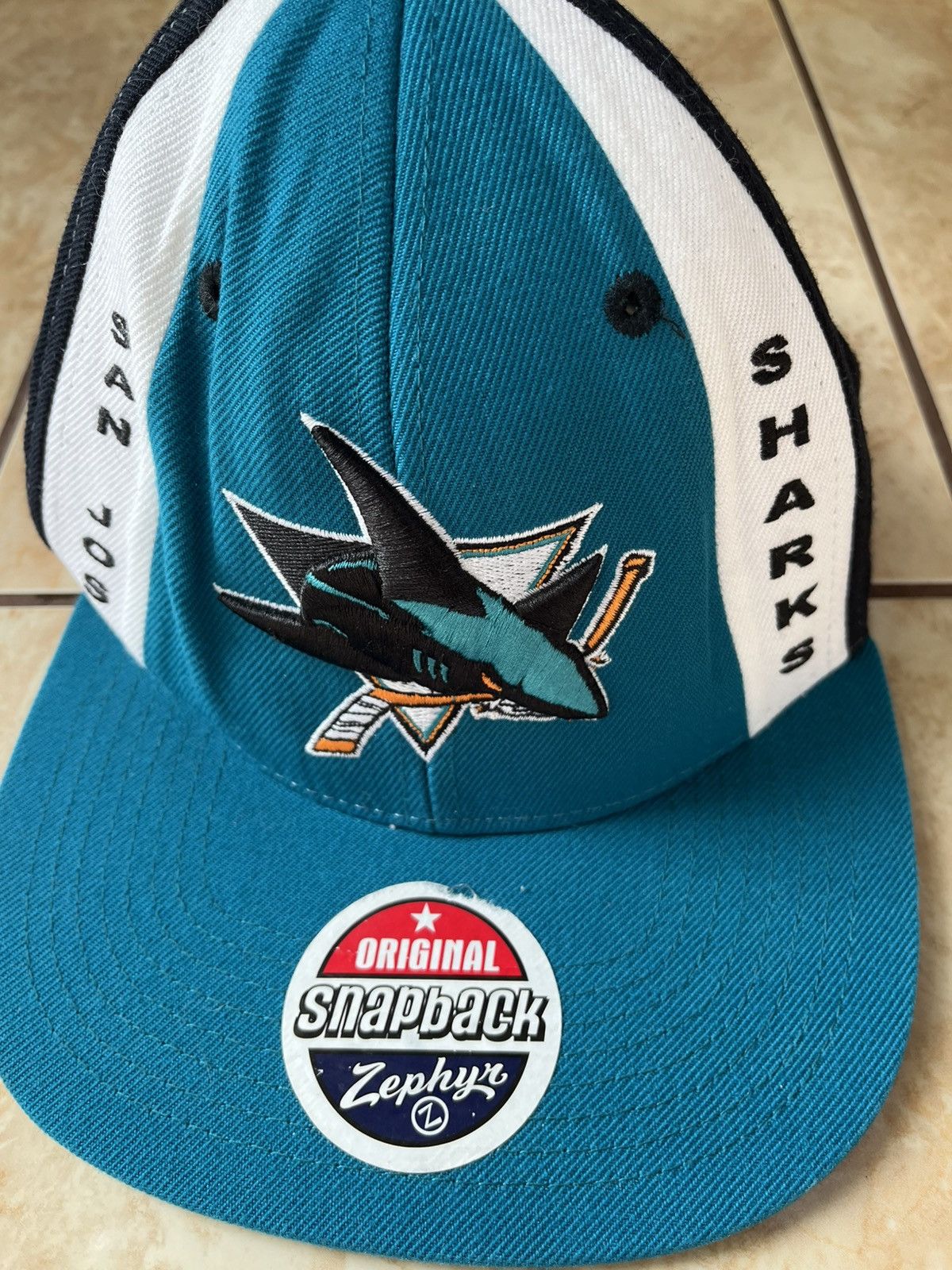 NHL Zephyr San Jose Sharks NFL cap Size ONE SIZE - 3 Thumbnail