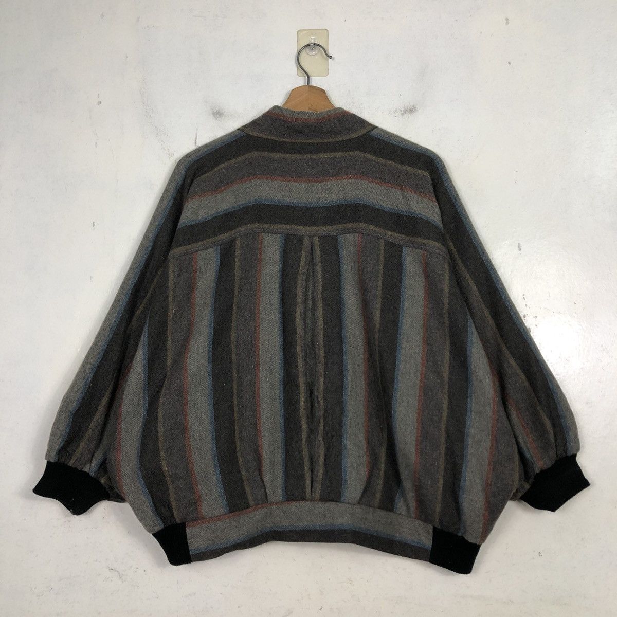 Issey Miyake 💥VINTAGE BOMBER CARDIGAN JACKET STRIPED JAPAN Size US M / EU 48-50 / 2 - 10 Thumbnail