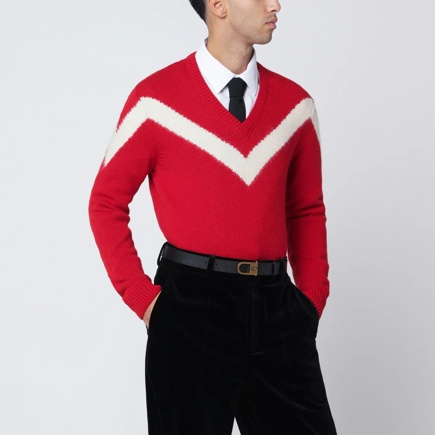 Valentino o1d2blof0326 Vlogo Sweater in Red Size US L / EU 52-54 / 3 - 1 Thumbnail