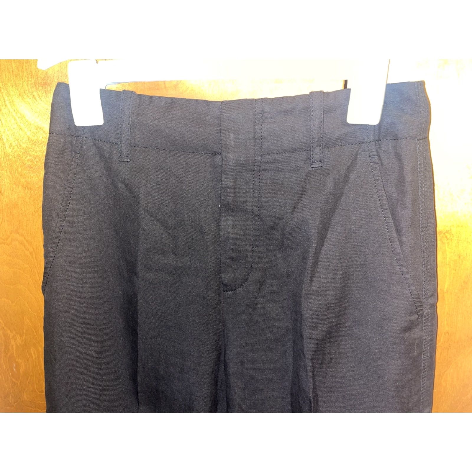 Vince Vince Womens High Rise Crop Wide Leg Pants Culottes Black Size 0 Size 25" / US 0 / IT 36 - 2 Thumbnail