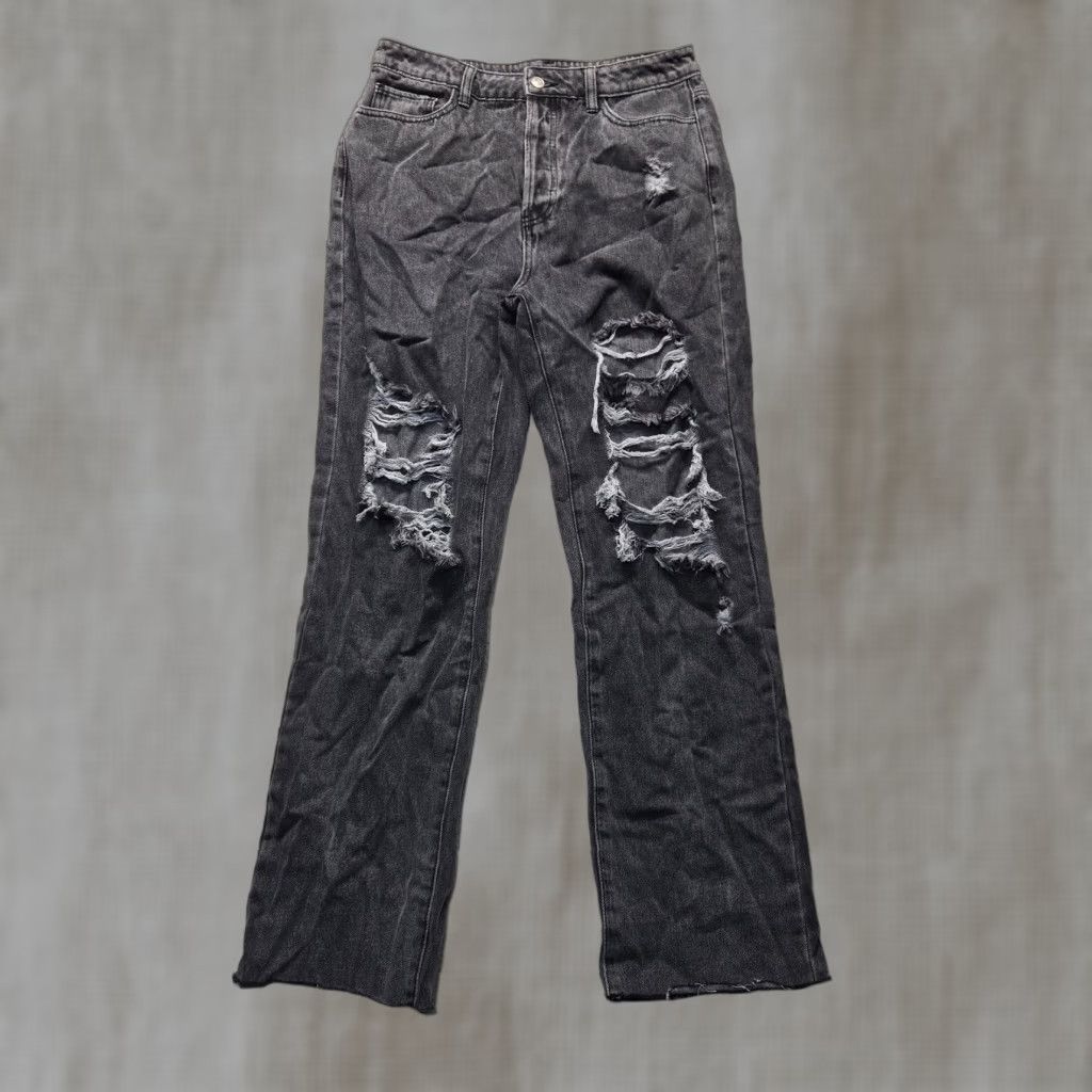 Shein SheIn Jeans Women Size L Black Skinny High Rise Distressed Stretchy Pants Size 36" / US 14 / IT 50 - 1 Thumbnail