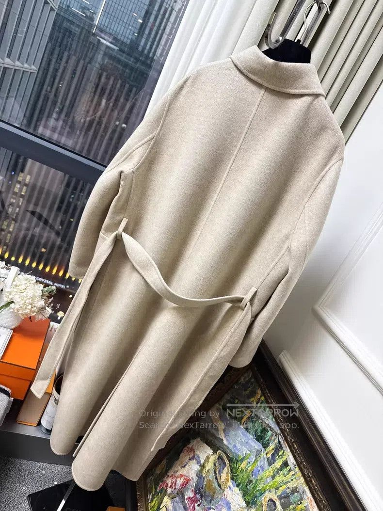 Hermes Hermes Oatmeal color cashmere coat for women Size XS / US 0-2 / IT 36-38 - 2 Thumbnail