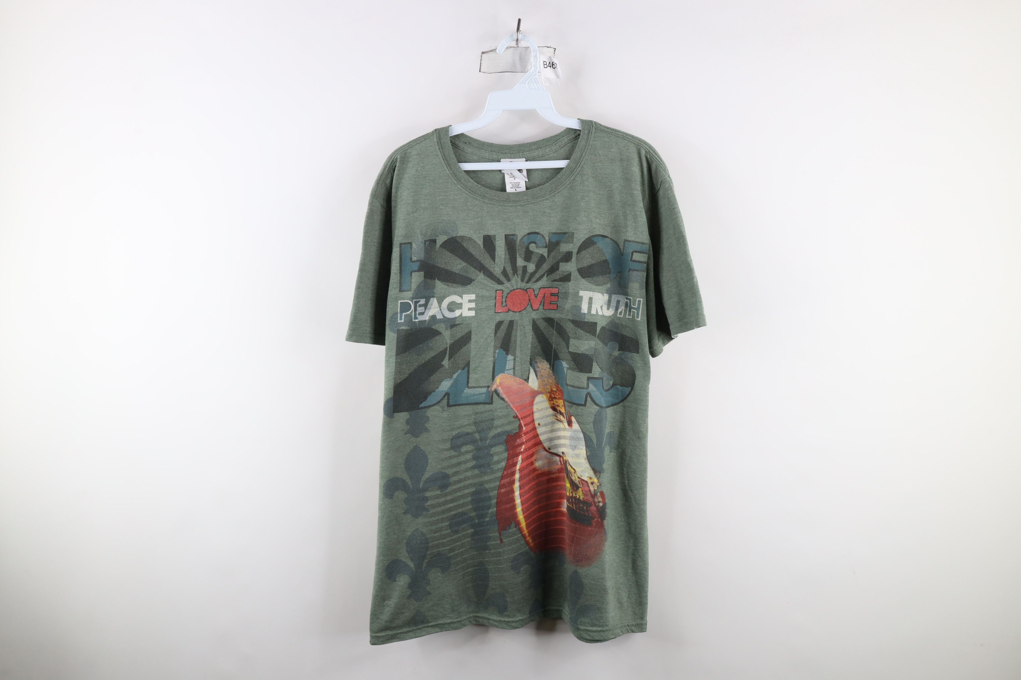 Vintage Vintage House of Blues Guitar All Over Print T-Shirt Green Size US L / EU 52-54 / 3 - 1 Thumbnail