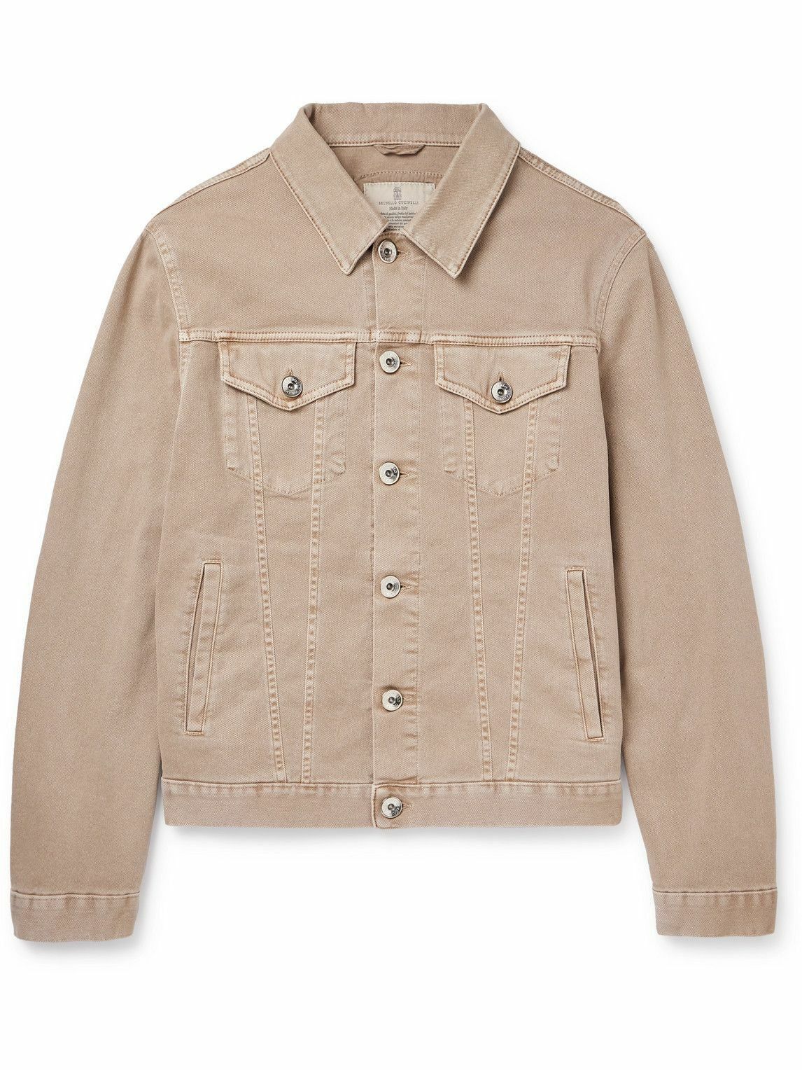 Brunello Cucinelli o1gr1nt0525 Denim Jacket in Medium Brown Size US M / EU 48-50 / 2 - 1 Thumbnail