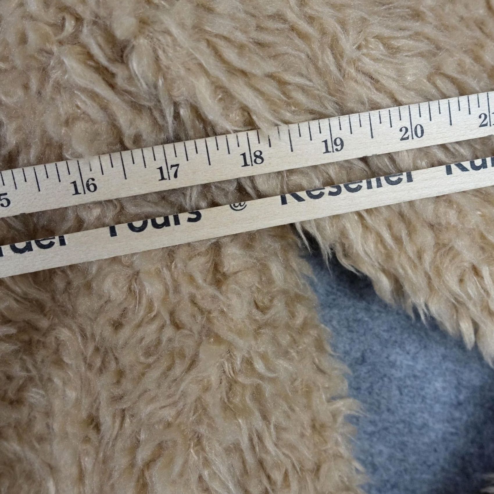Vintage Me Jane Jacket Womens Medium Beige Shaggy Faux Fur Open Front Sherpa Teddy Y2K Size M / US 6-8 / IT 42-44 - 7 Thumbnail