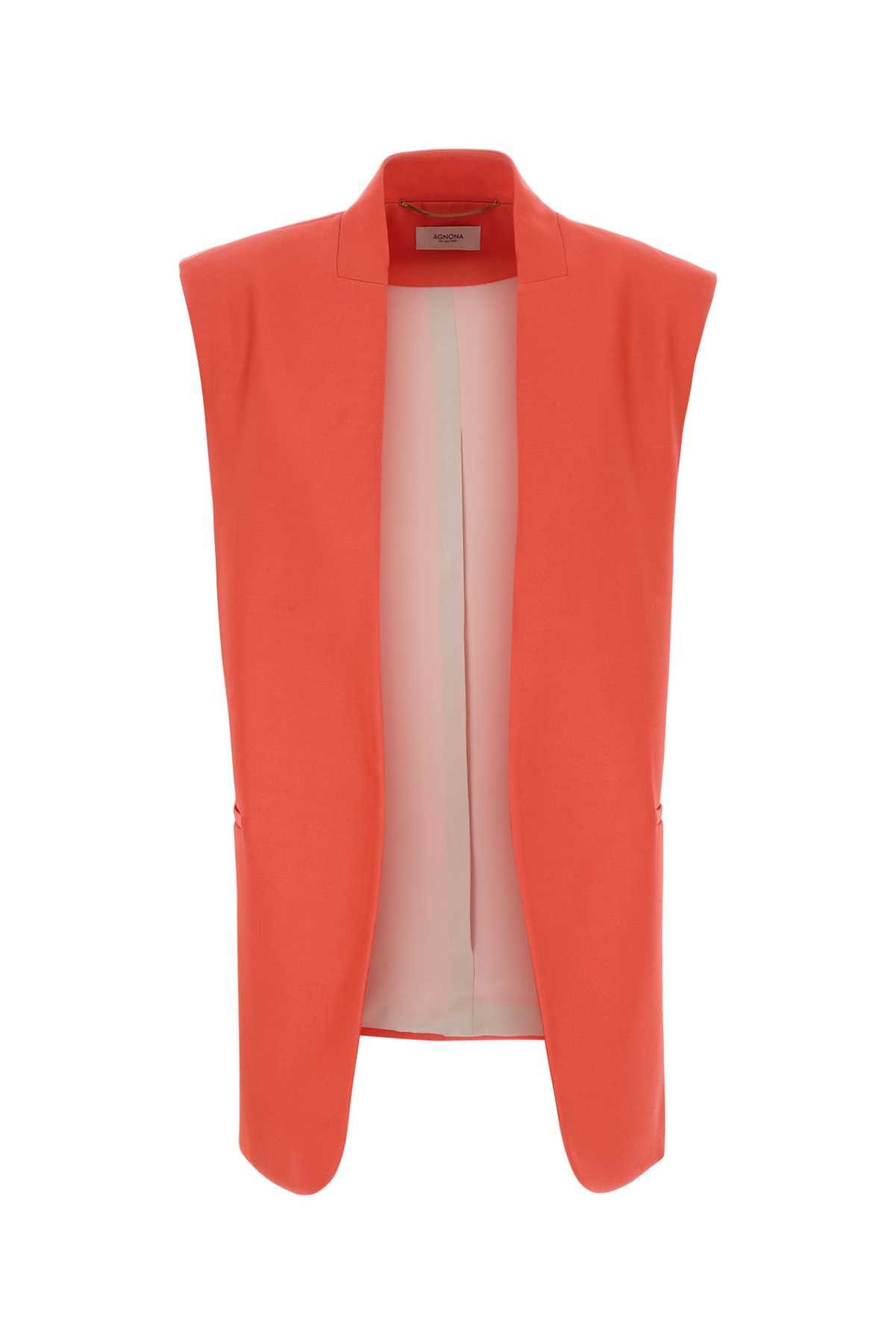 Agnona Coral Wool Blend Vest Size M / US 6-8 / IT 42-44 - 1 Thumbnail