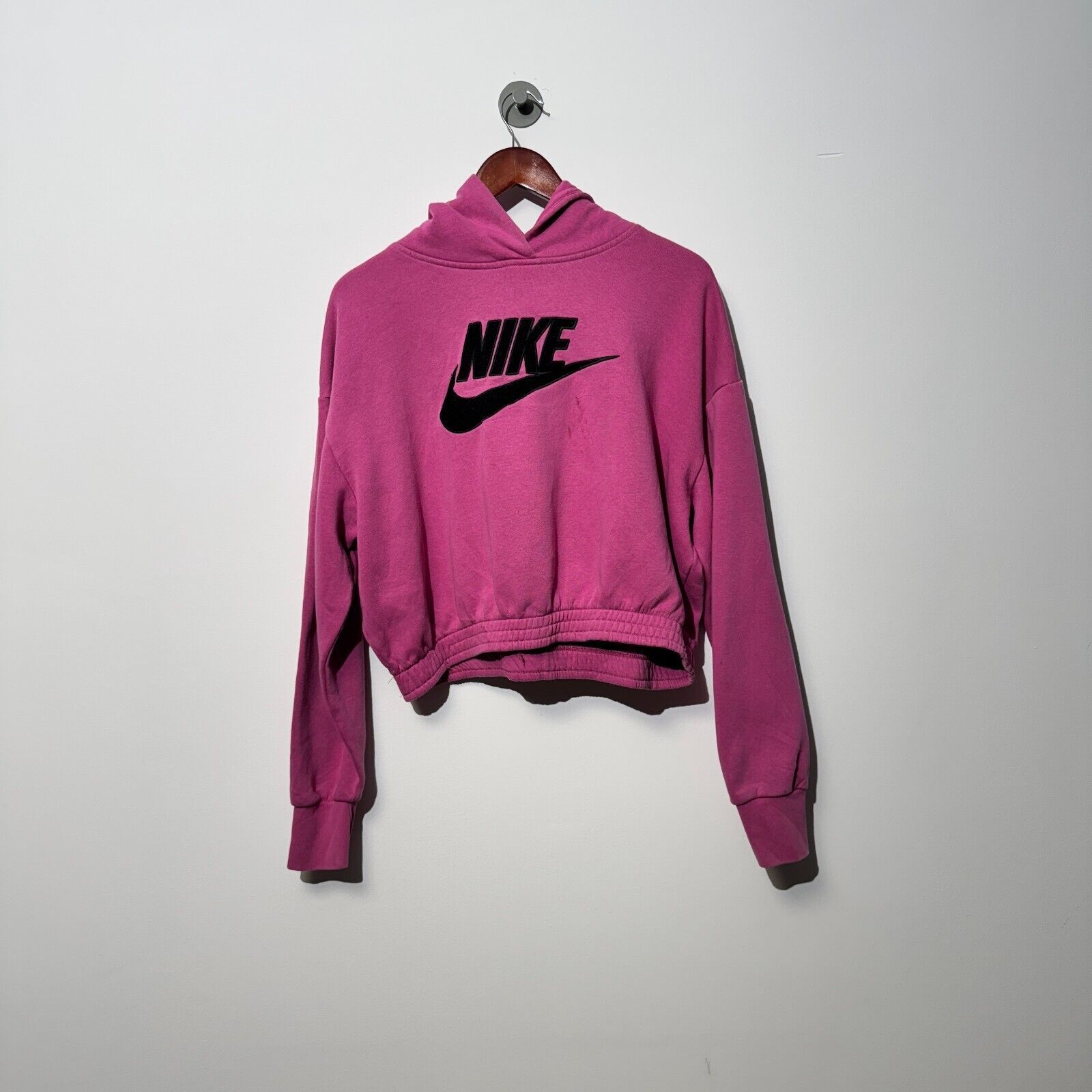 Nike × Vintage Vintage Nike Women's Pink Cotton Hoodie Size M Purple Lilac Size US M / EU 48-50 / 2 - 1 Thumbnail