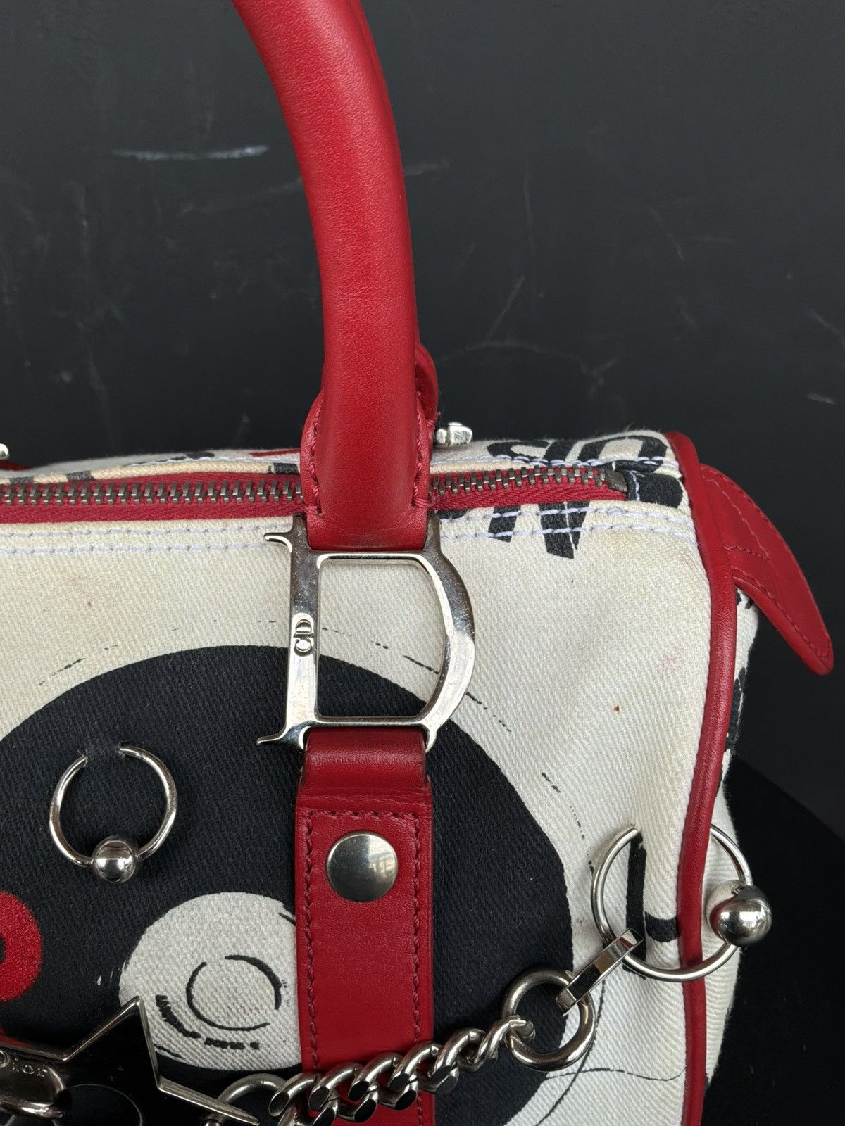 Dior Dior - Galliano Era - Hardcore Poison Pierced Boston Bag Size ONE SIZE - 6 Thumbnail