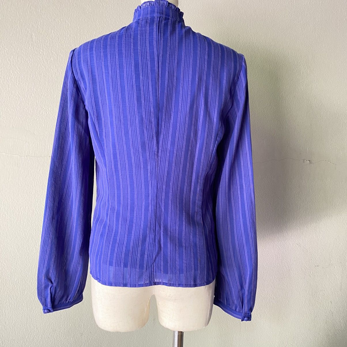 Pierre Cardin Pierre Cardin Purple Sheer Ruffle Blouse Size M / US 6-8 / IT 42-44 - 19 Thumbnail