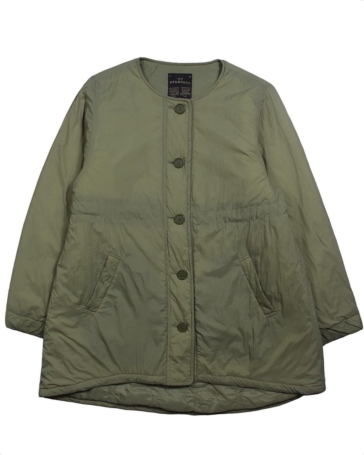 image of Studio Clip Long Liner Jacket in Olive, Men's (Size Large)