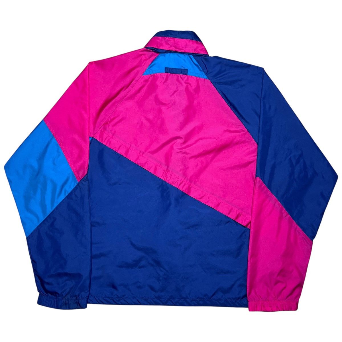 Nike Vtg 1990s Nike Swoosh Color Block Zip Up Windbreaker Jacket Size US L / EU 52-54 / 3 - 4 Thumbnail