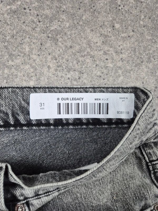 Our Legacy Our Legacy Men's Gray Extended Third Cut Jeans Size W31 Size US 31 - 5 Thumbnail