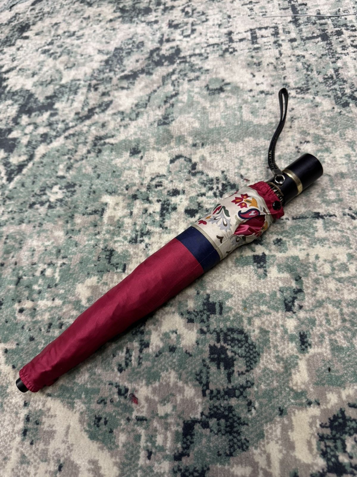 Christian Dior Monsieur VINTAGE CHRISTIAN DIOR FLORAL FOLDING UMBRELLA Size 38 - 7 Thumbnail