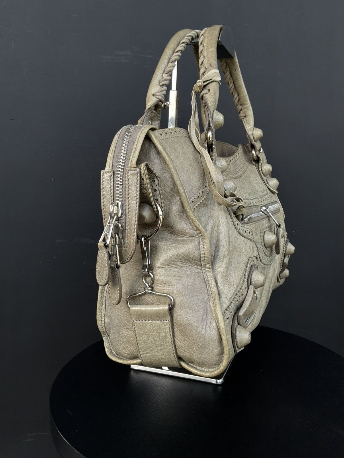Balenciaga Balenciaga - Classic City - Giant Studs - Beige Lambskin Size ONE SIZE - 6 Thumbnail