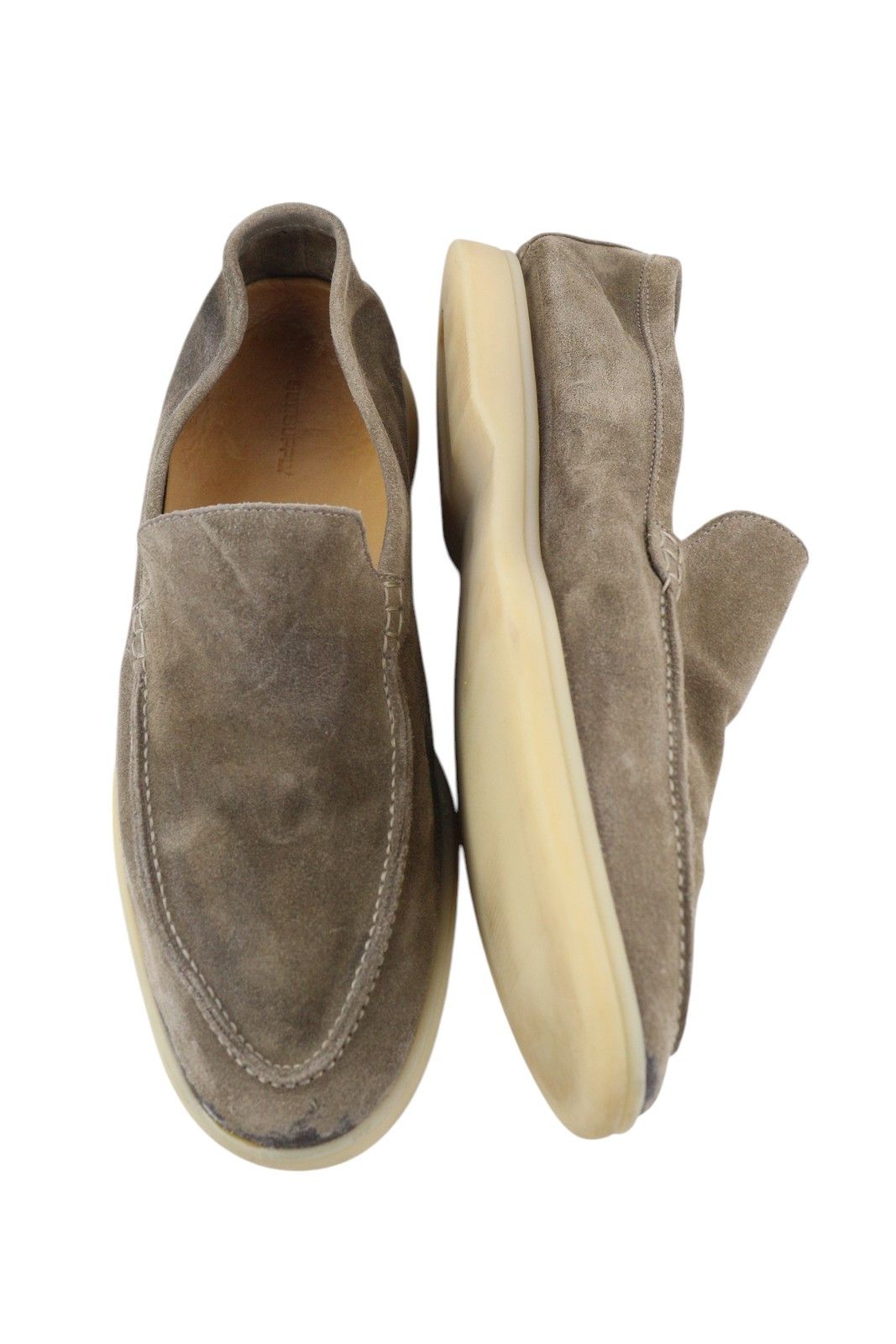 Suitsupply EU44 Grey Suede Leather Almond Toe Slip On Shoes 83570 Size US 11 / EU 44 - 5 Thumbnail