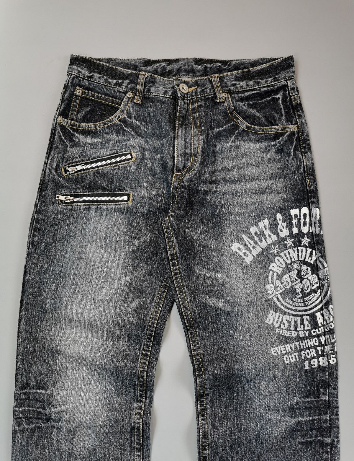 Designer × If Six Was Nine × Japanese Brand BACK & FORTH DOUBLE ZIPPER JEANS (LG32) Size US 32 / EU 48 - 3 Thumbnail