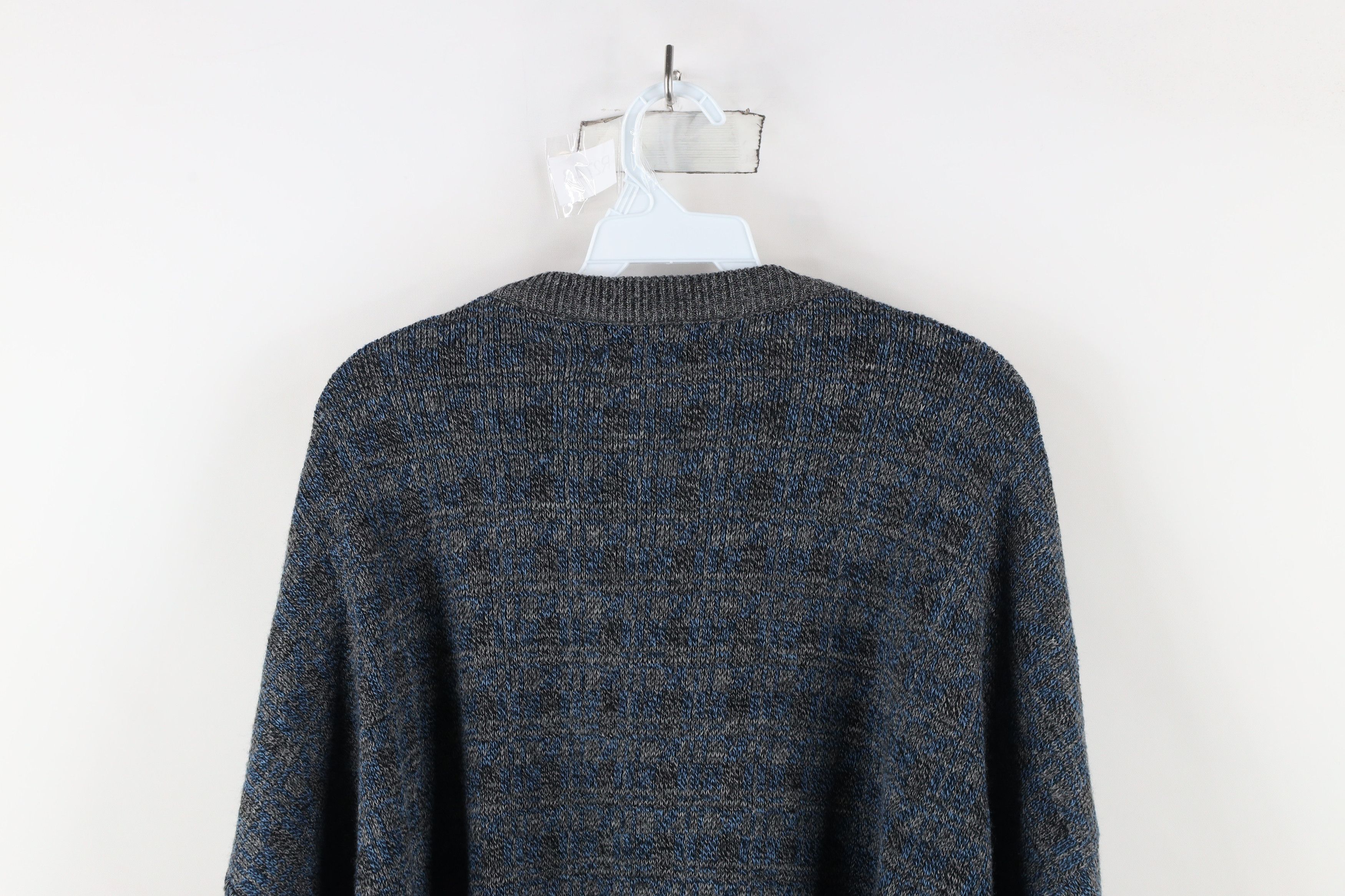 Vintage Vintage 90s Coogi Style Checkered Knit Dad Sweater Size US XXL / EU 58 / 5 - 9 Thumbnail