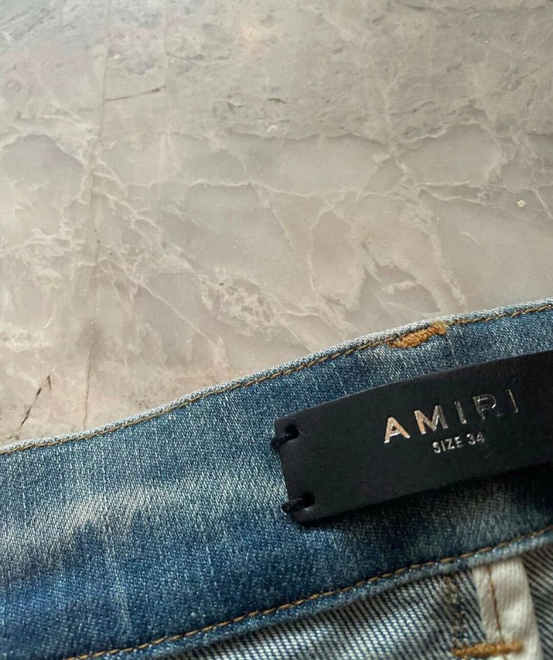 Amiri Amiri camouflage patched blue denim pants Size US 34 / EU 50 - 2 Thumbnail