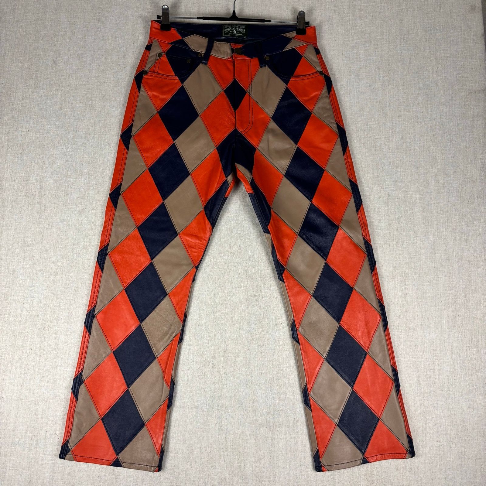 DENIM TEARS Denim Tears Lamb Leather Jacquard Patchwork Pant NWT Small Size US 28 / EU 44 - 3 Thumbnail