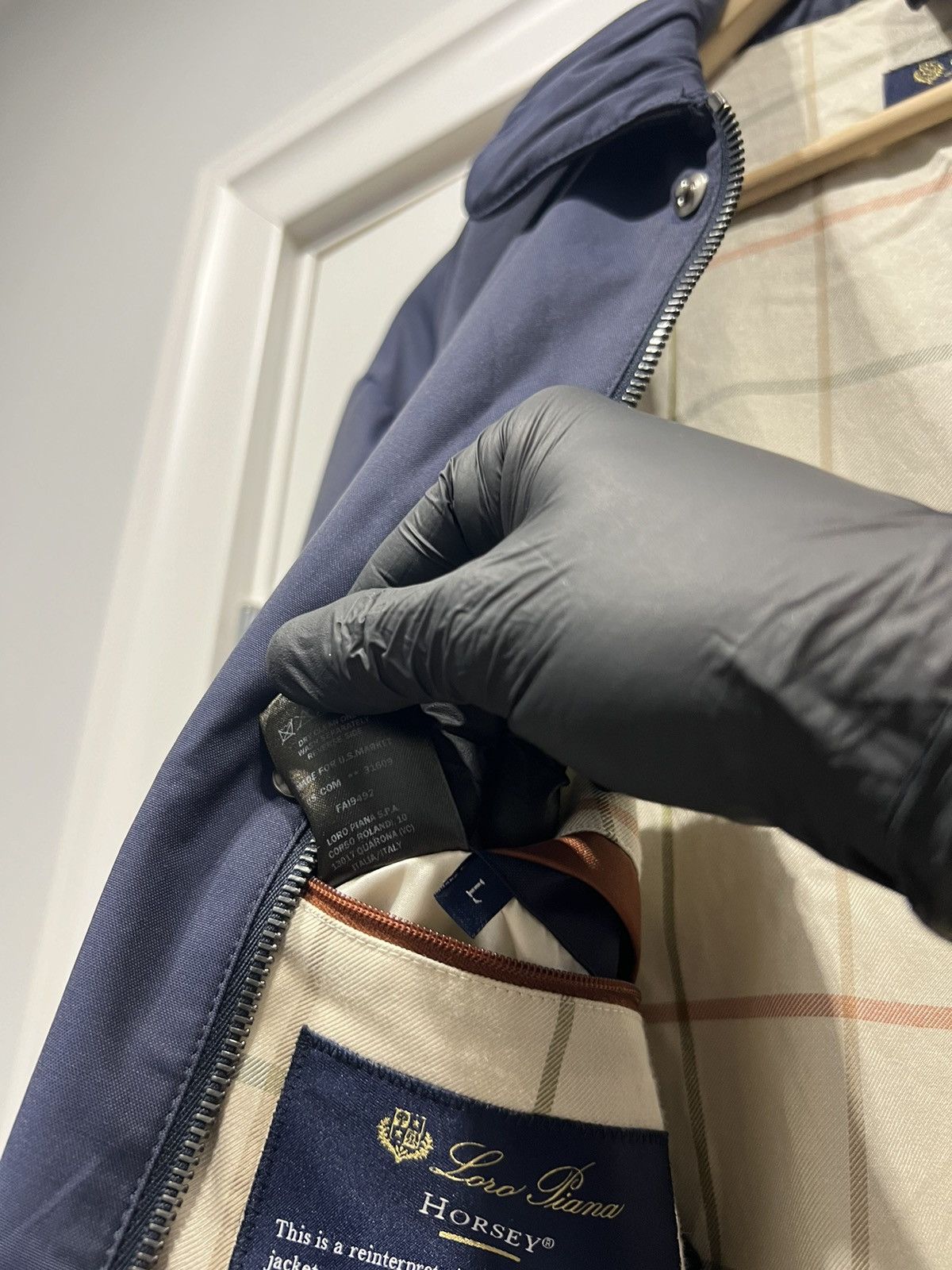 Loro Piana LORO PIANA Horsey Wool Blend Carcoat Jacket Large Blue 5000$ Size US L / EU 52-54 / 3 - 20 Thumbnail