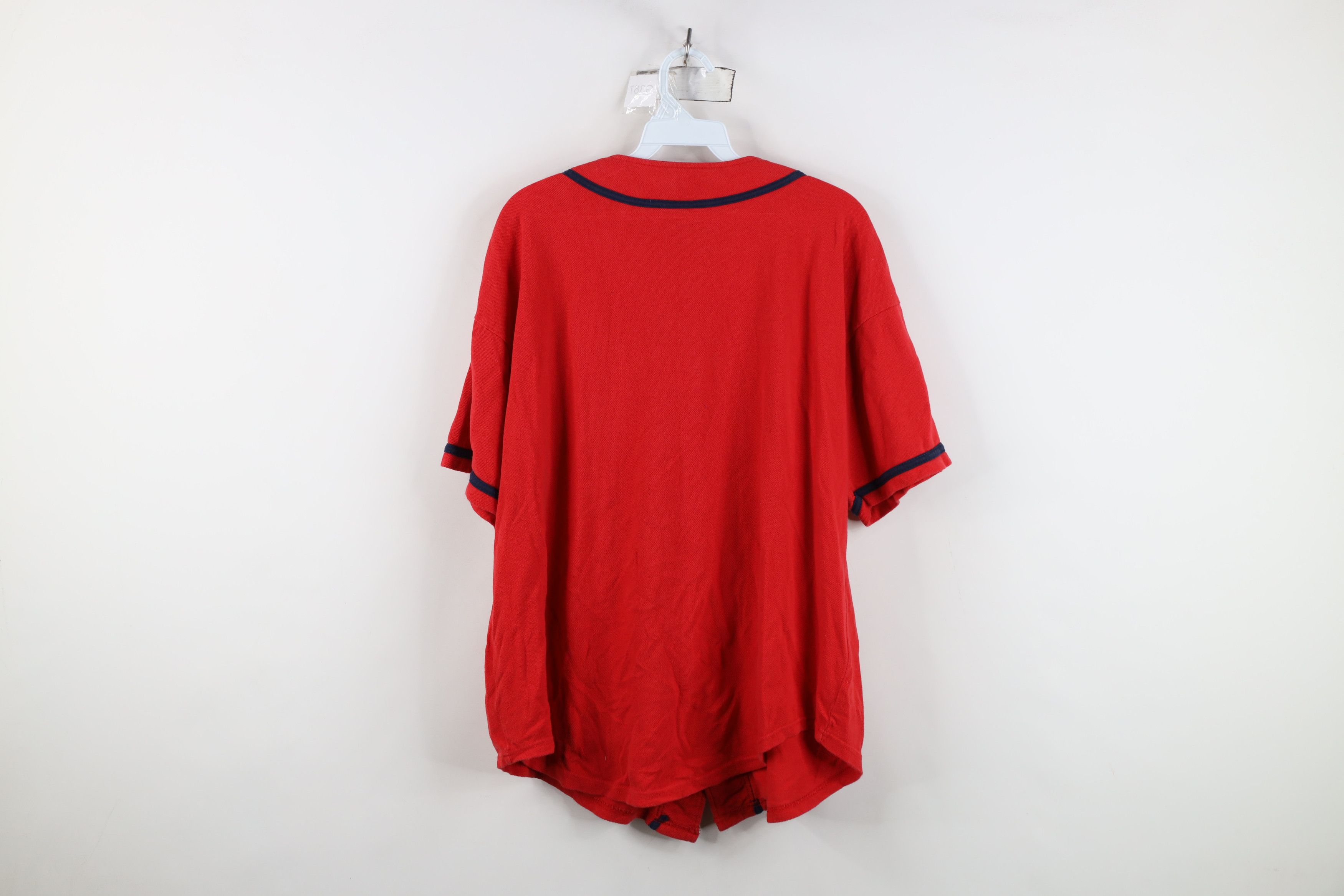 Vintage Vintage 90s Wahoo Cleveland Indians Baseball Jersey Red Size US L / EU 52-54 / 3 - 10 Thumbnail
