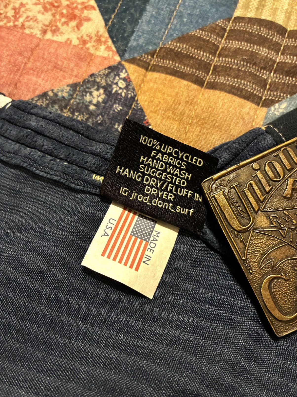 RRL Ralph Lauren CUSTOM RRL/ RL PATCHWORK SCARF (100% UPCYCLED RRL FABRIC) Size ONE SIZE - 12 Thumbnail