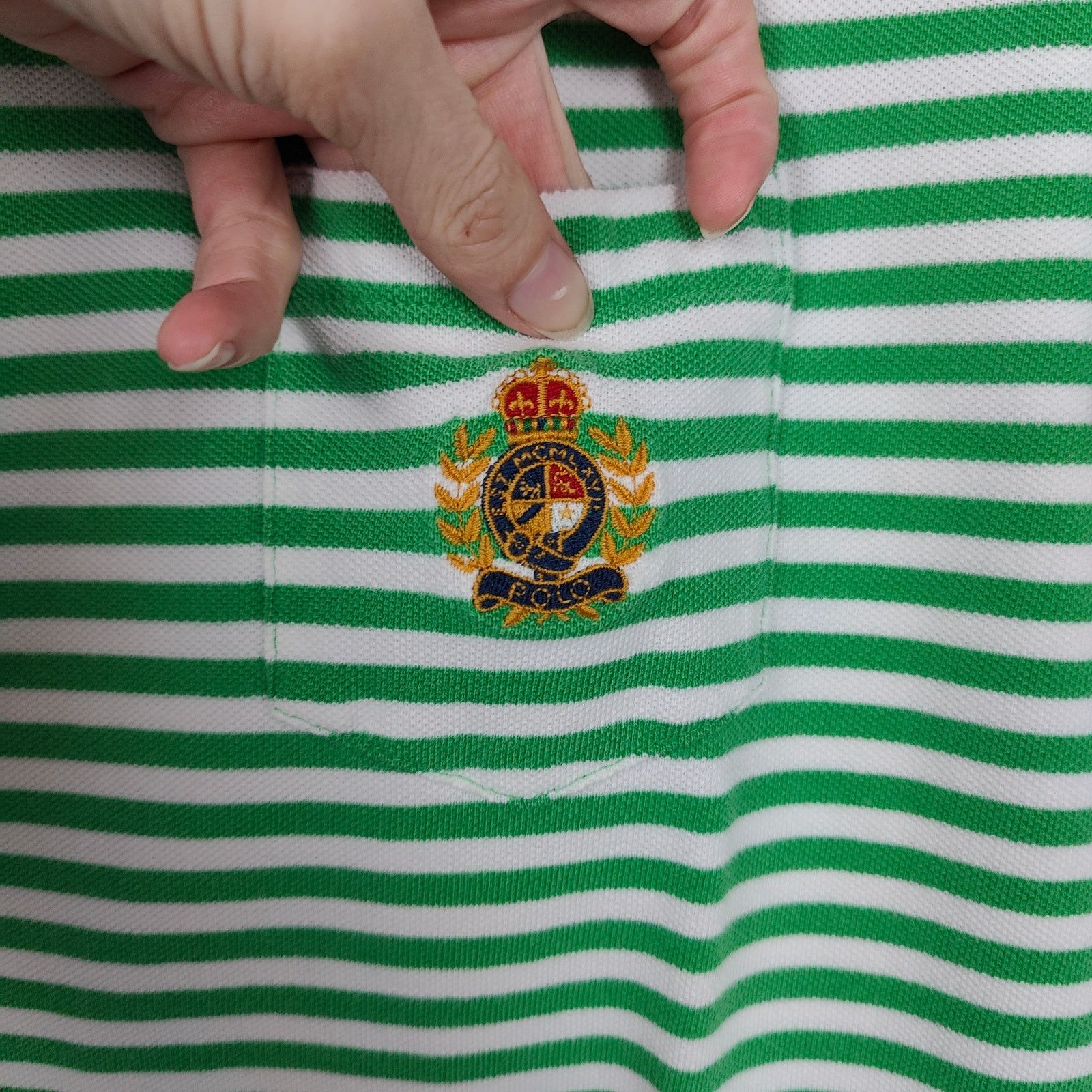 Polo Ralph Lauren Vintage Polo Ralph Lauren Shirt Mens XL Logo Crest Green Size US XL / EU 56 / 4 - 2 Thumbnail