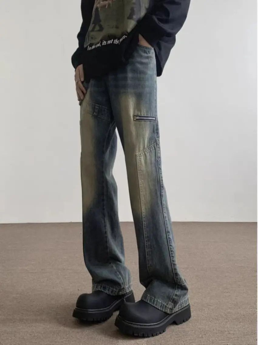 Designer × Japanese Brand Faded vintage baggy zipper pocket denim pants Size US 31 - 4 Thumbnail