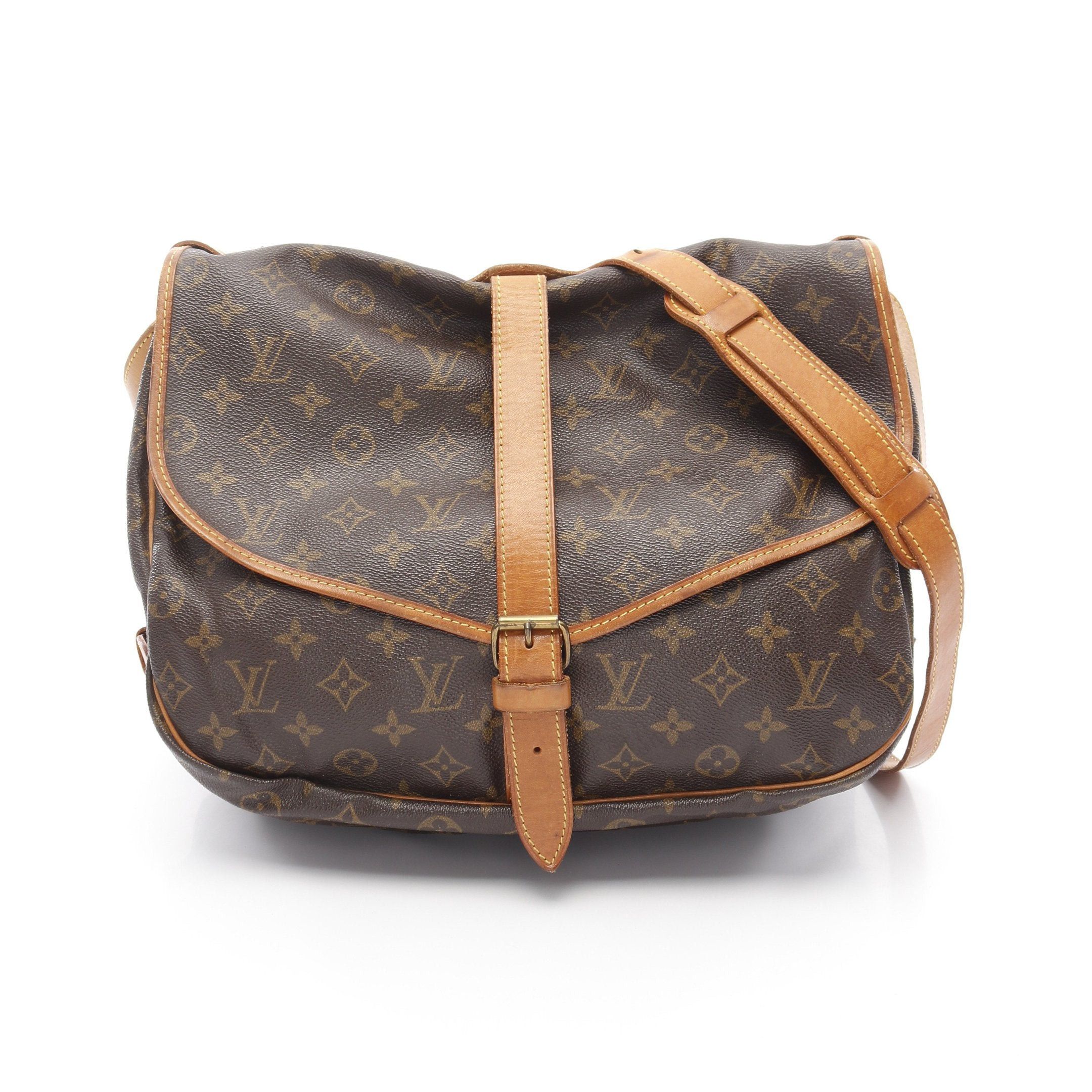 Louis Vuitton Louis Vuitton Saumur 35 Monogram Shoulder Bag Leather Brown Size ONE SIZE - 1 Thumbnail
