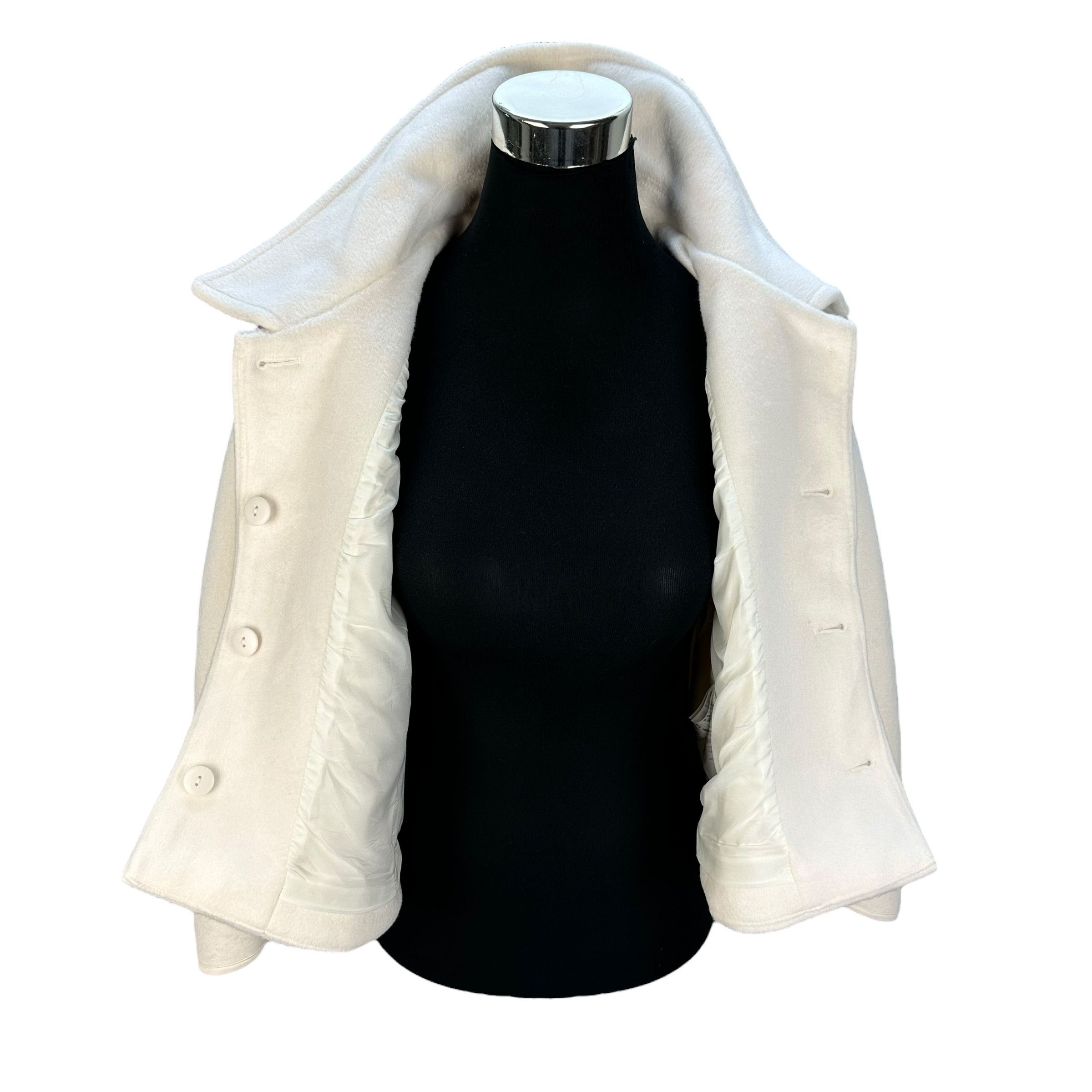 Japanese Brand SNIDEL High Collar White Cape Sleeveless Jacket #A57-1307 Size ONE SIZE - 7 Thumbnail