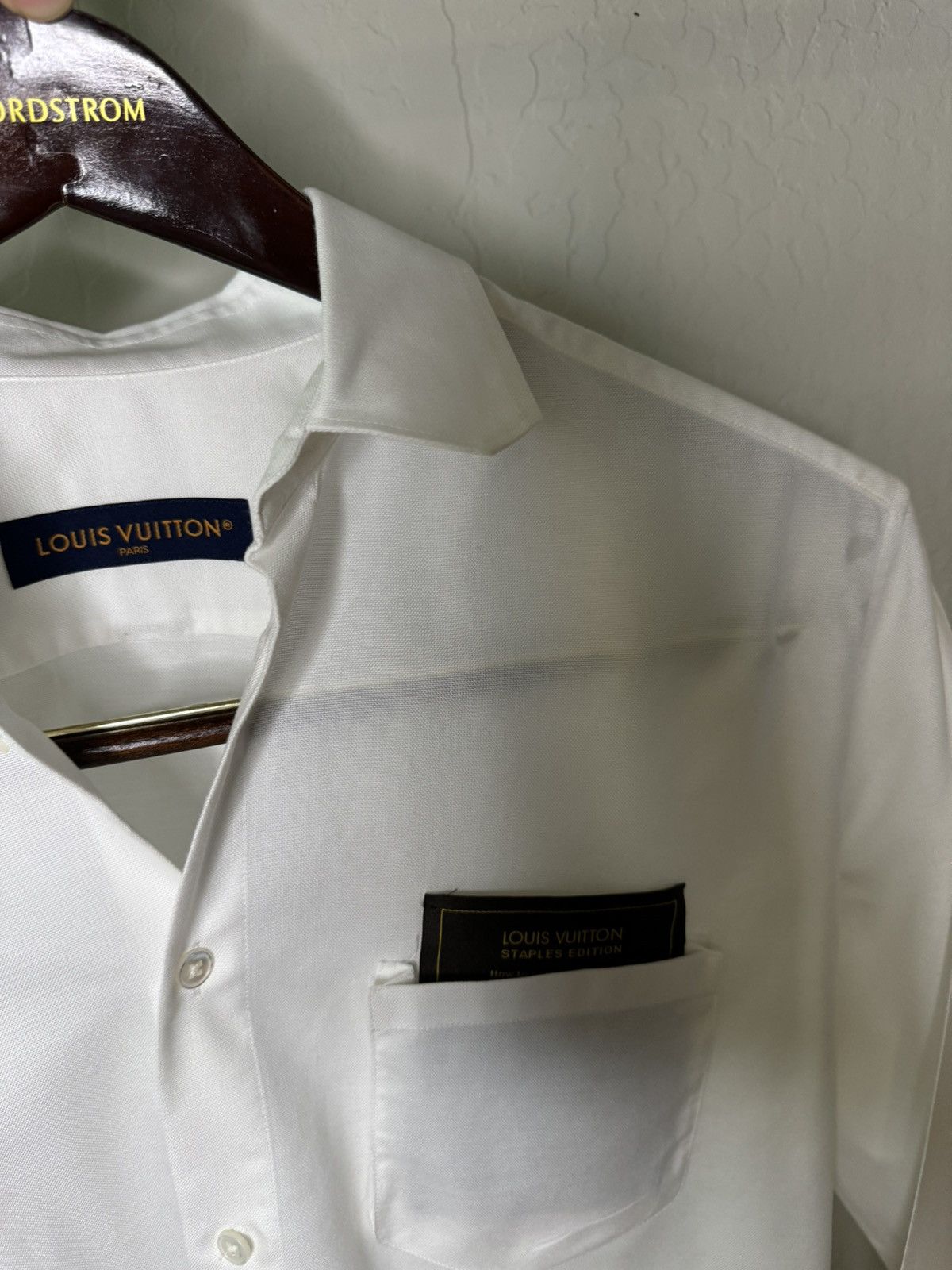 image of Louis Vuitton Dna Poplin Shirt White Xl, Men's