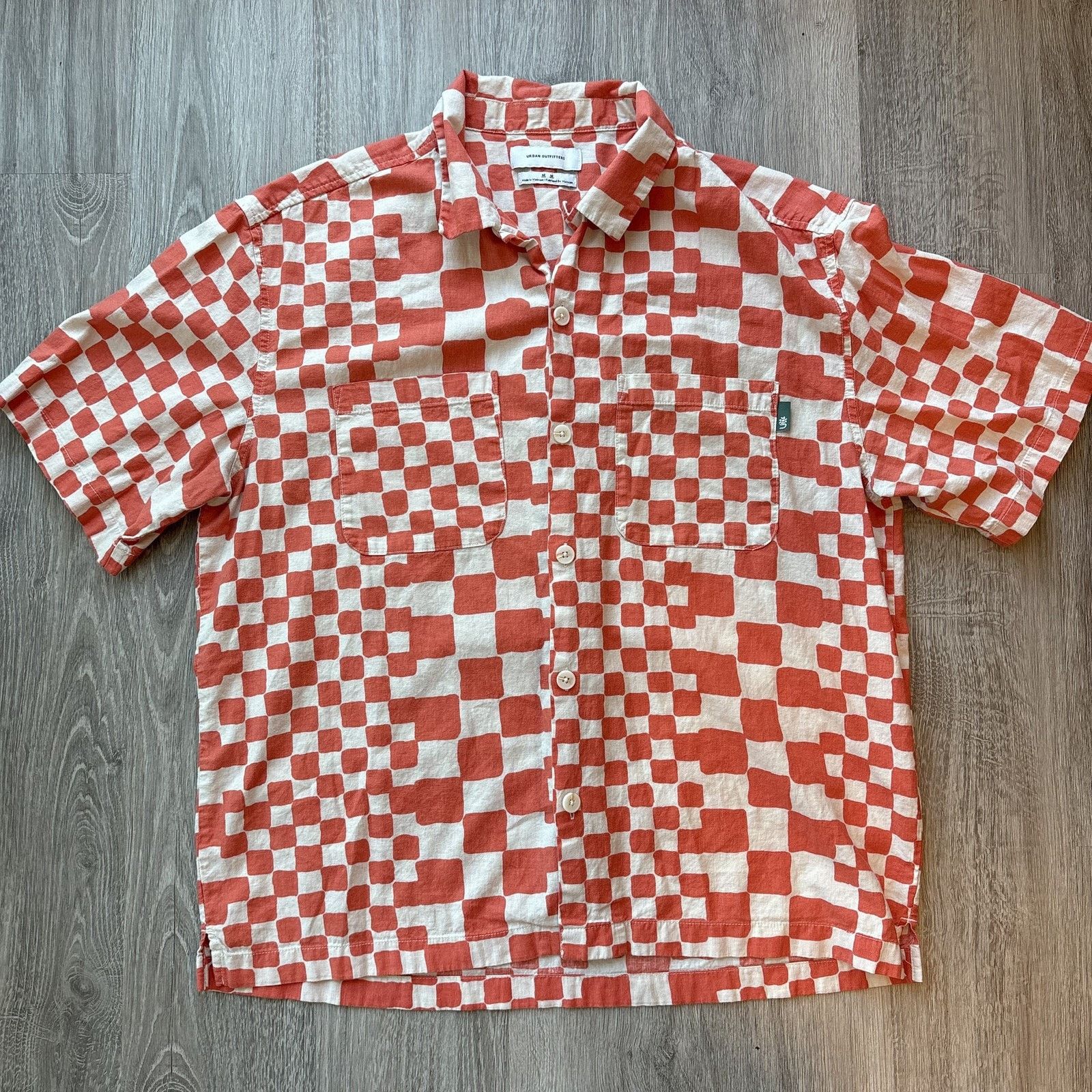 Urban Outfitters Urban Outfitters Men's Checkered Camp Shirt Short Sleeve M Size US M / EU 48-50 / 2 - 1 Thumbnail