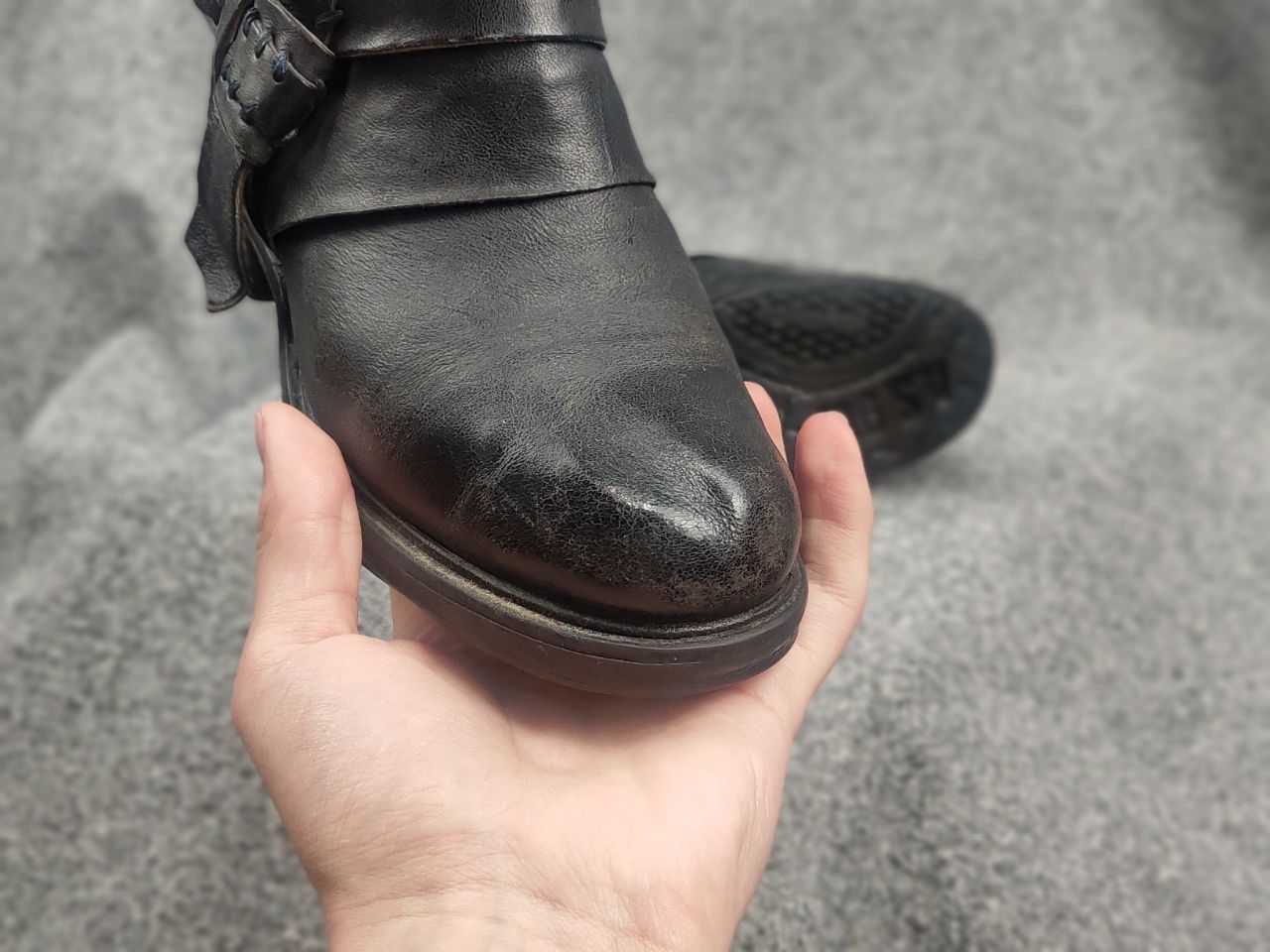 A.S.98 A.S.98 Vintage Durable Leather Zip buckles Ankle Boots Size US 6 / IT 36 - 19 Thumbnail