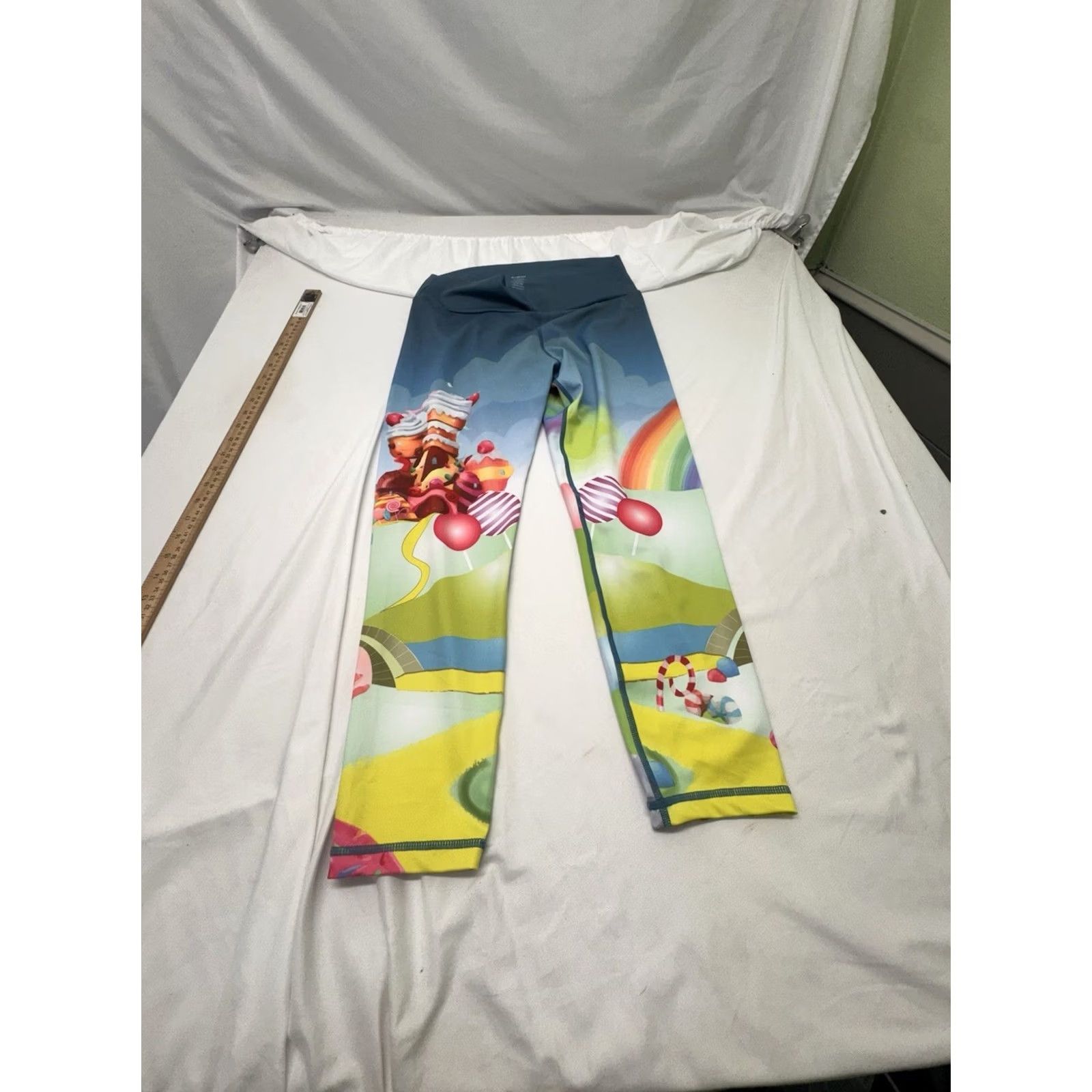 Rainbow HEATHER Grrrl Leggings Candy Land Rainbow Compression Size Medium Women's Size 32" / US 10 / IT 46 - 3 Thumbnail
