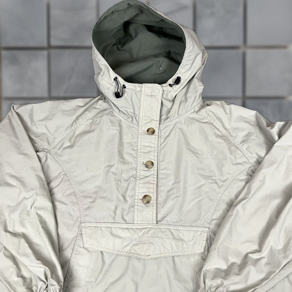 KangaROOS **Columbia Windbreaker Henley Pullover Womens Large Beige** User: **Columbia Windbreaker Henley Pullover Women's Large Beige** Size L / US 10 / IT 46 - 1 Thumbnail