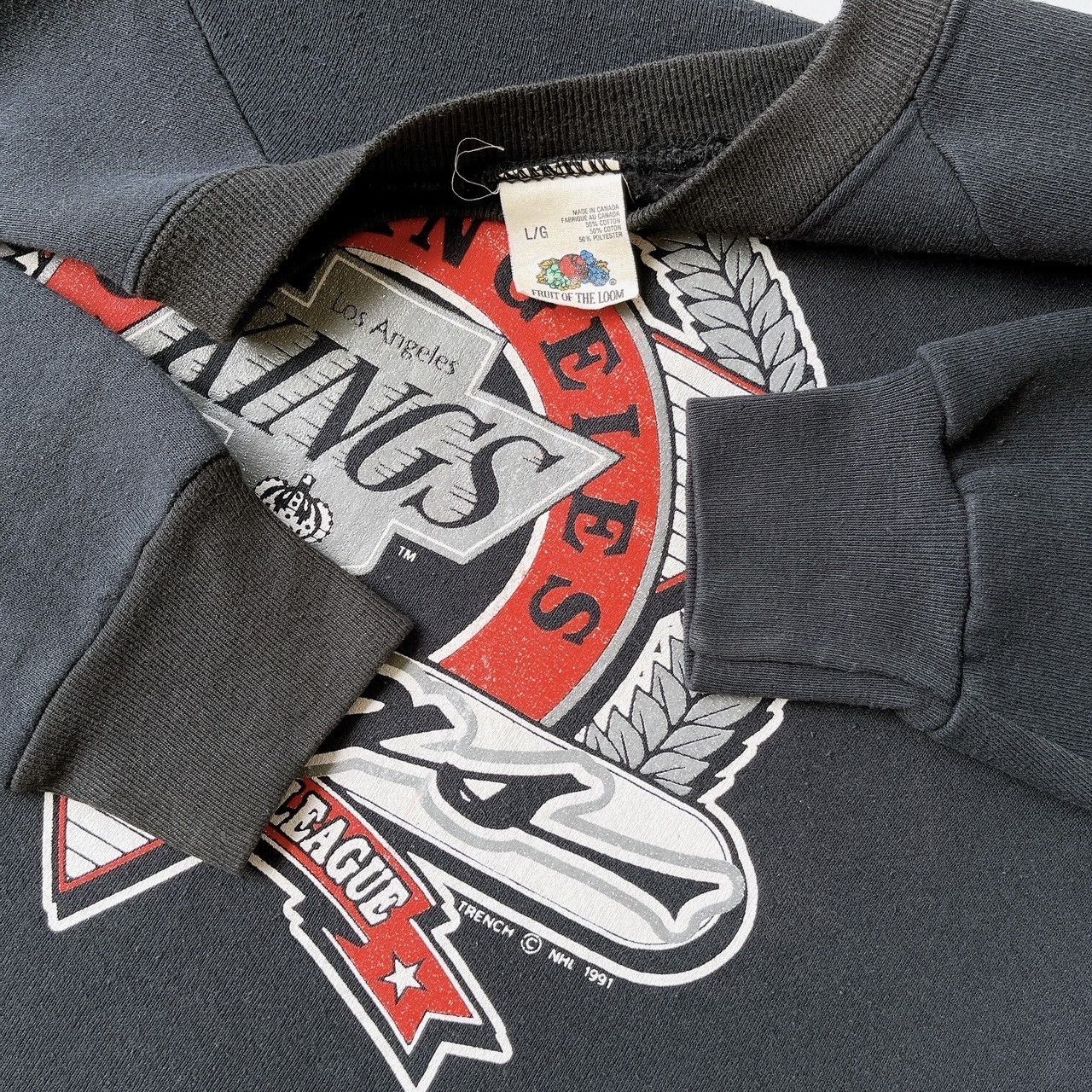 Fruit Of The Loom × Vintage 90s Los Angeles Kings NHL sweatshirt/ L Size US L / EU 52-54 / 3 - 9 Thumbnail