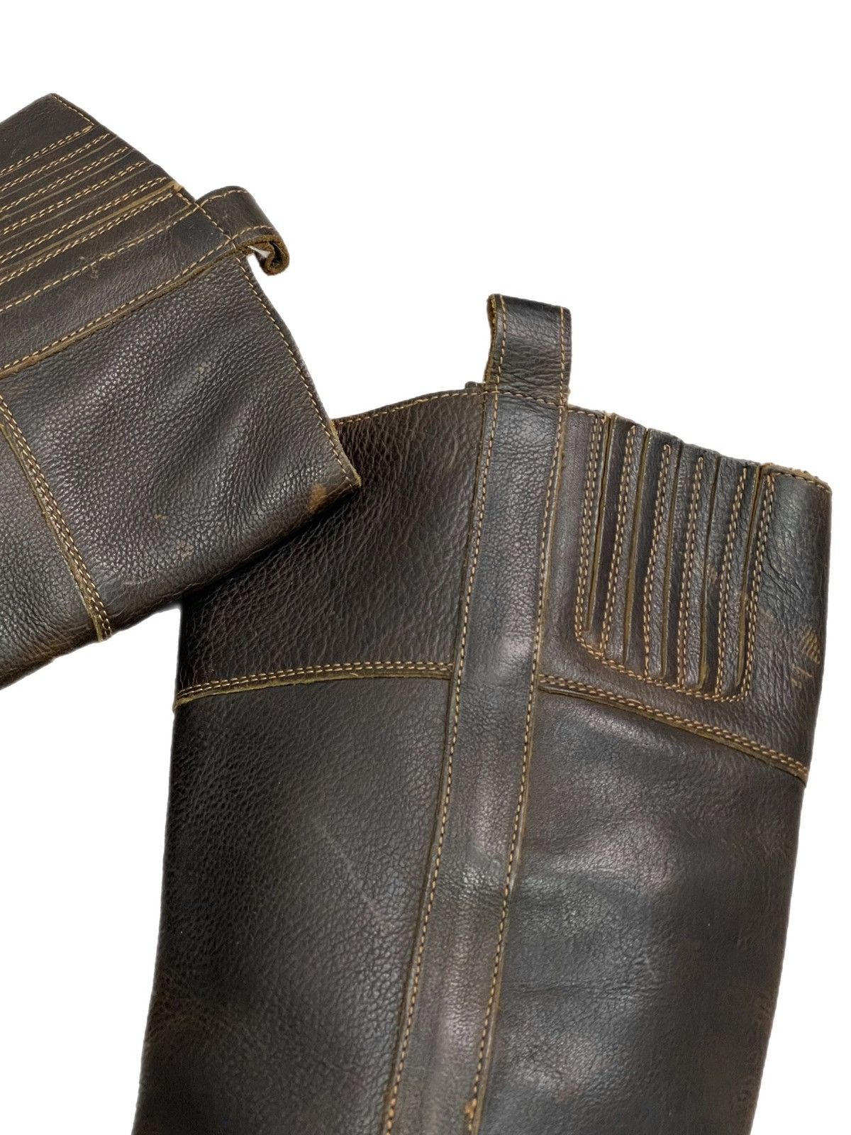 Wrangler Vintage Brown Tall Leather wrangler 90s Boots Western Size US 7.5 / EU 40-41 - 10 Thumbnail