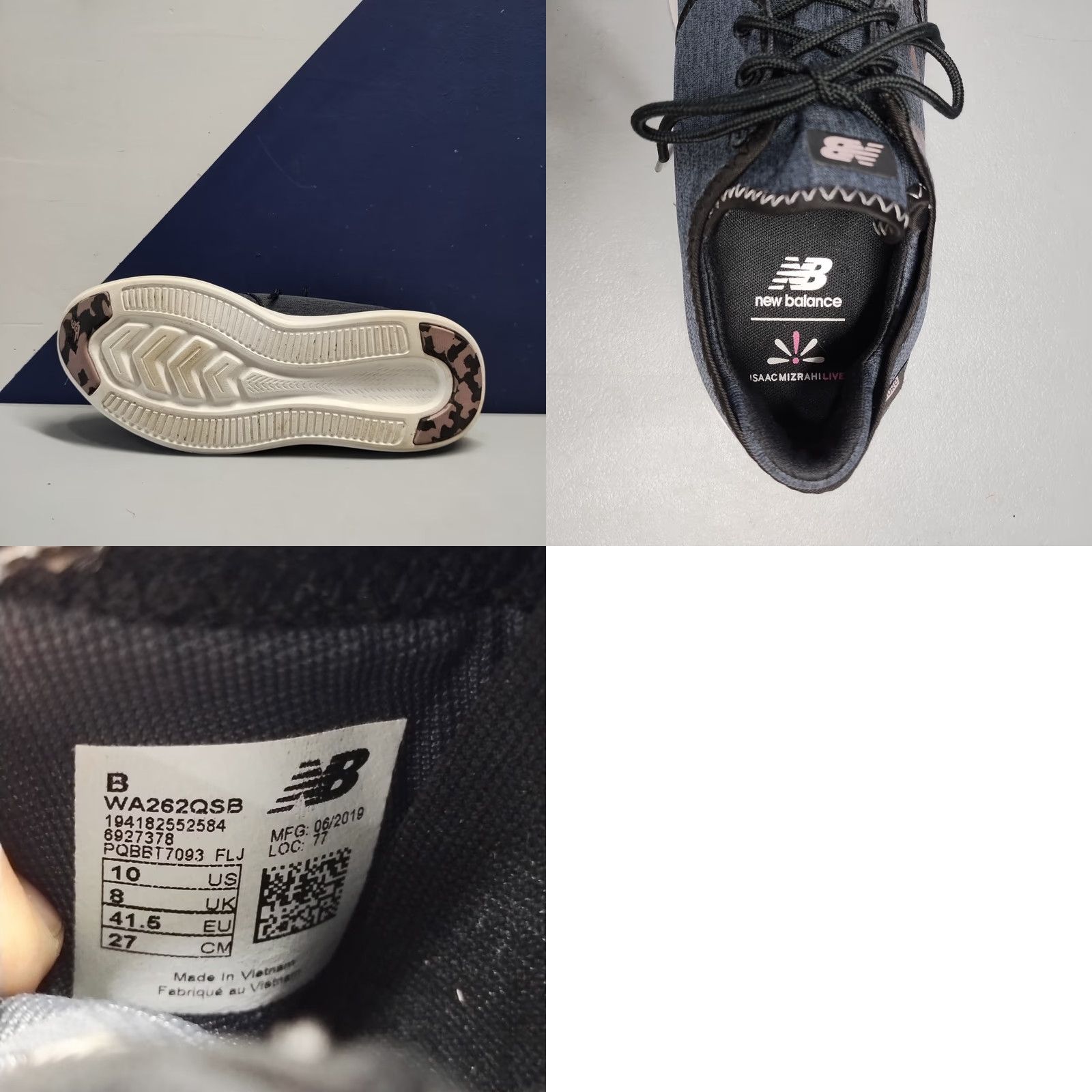 New Balance New Balance Womens Size 10 Sneaker WA262QSB Multi Lace Up Isaac Mizrahi Live Size US 10 / IT 40 - 9 Thumbnail